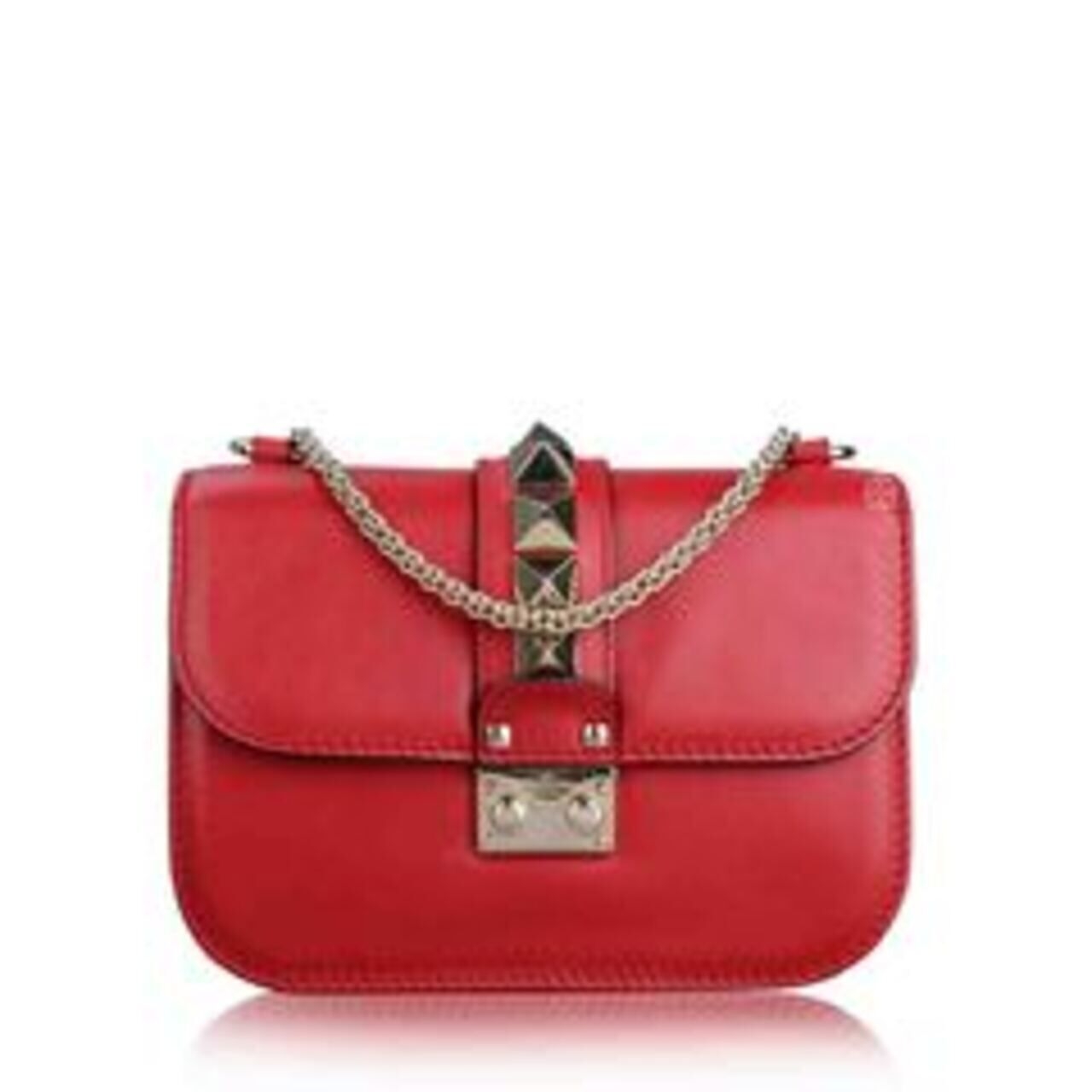 Valentino Garavani Small Glamlock Red Sling Bag