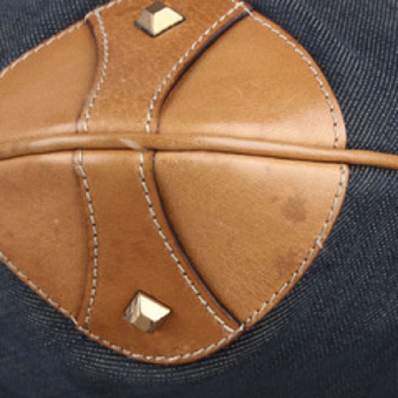 Gucci Denim Studded Vintage Evening Ghw Shoulder Bag