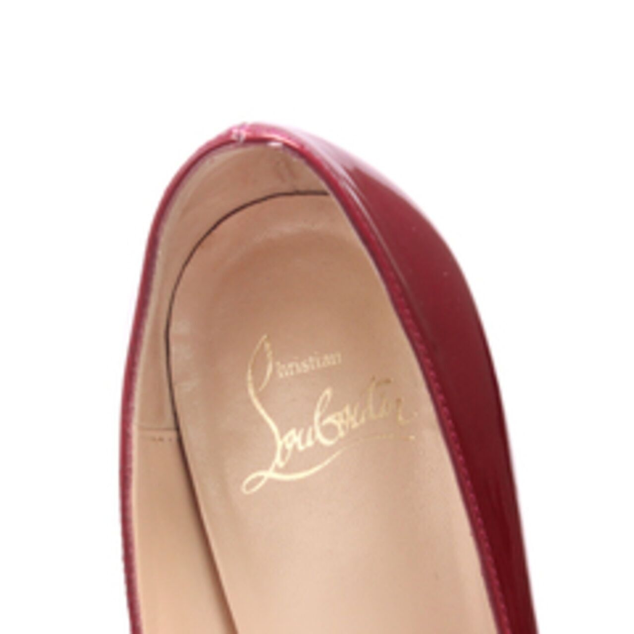 Christian Louboutin Closed Toe Pumps Heels In Red Wine Heels