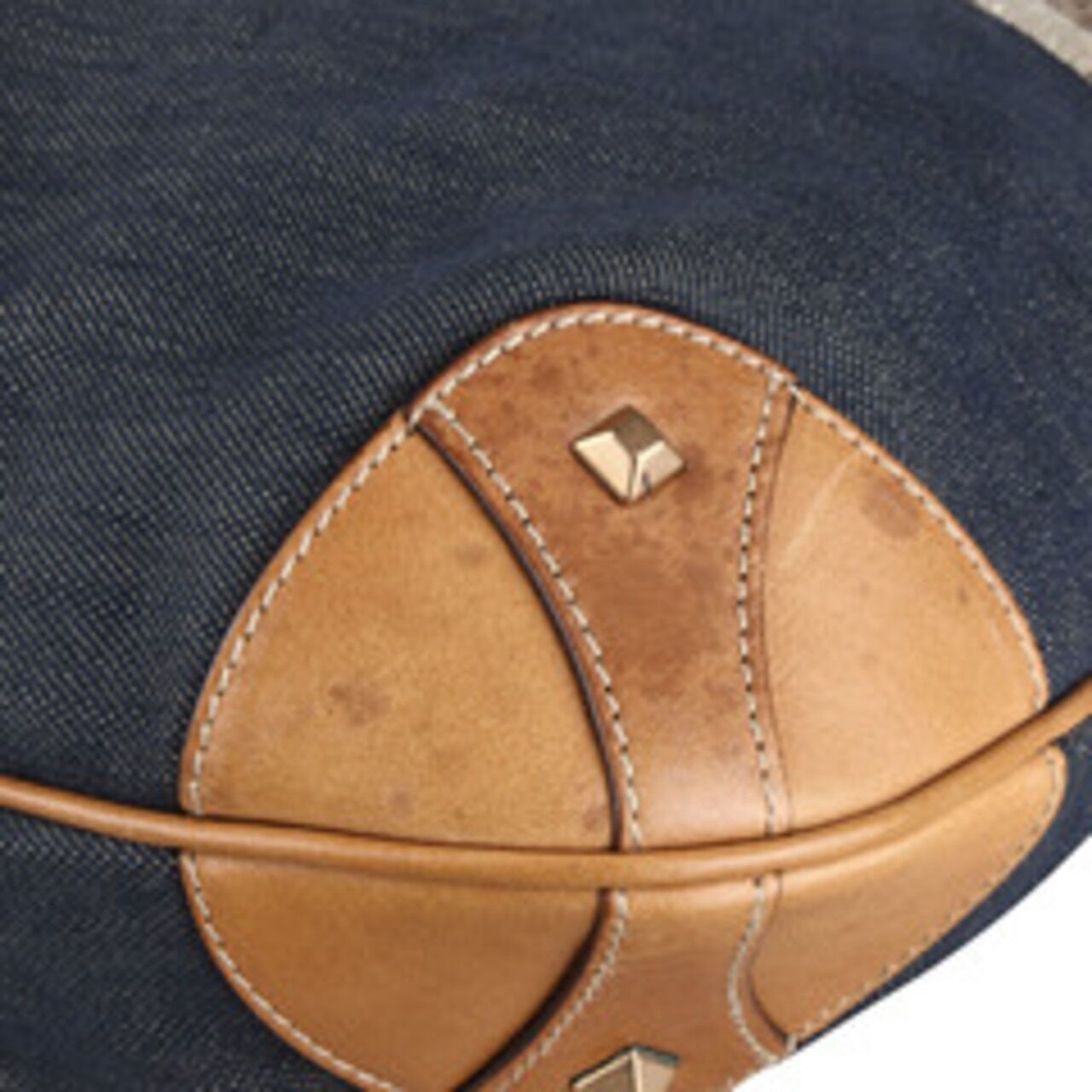 Gucci Denim Studded Vintage Evening Ghw Shoulder Bag