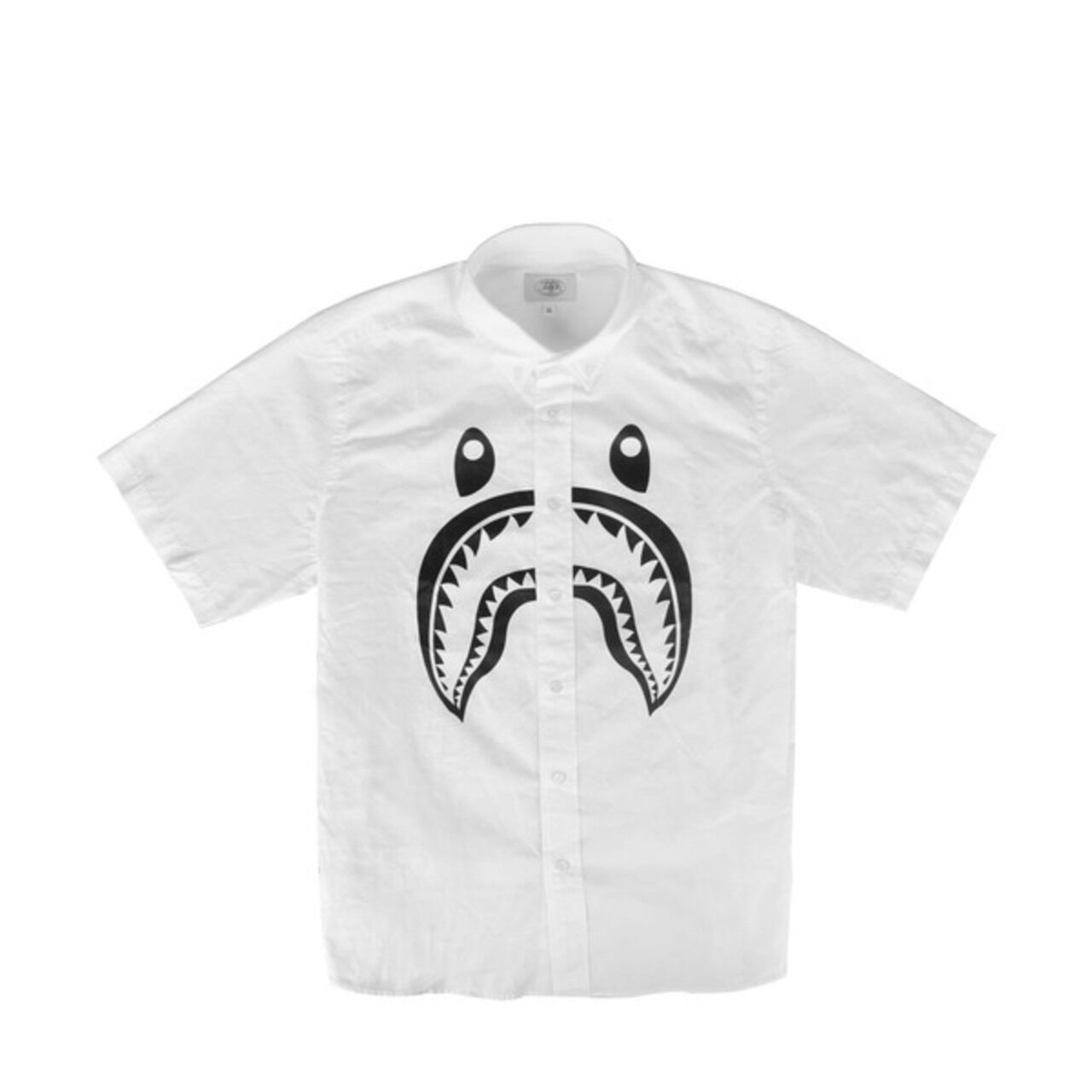 A Bathing Ape Shark Logo Shirt in White