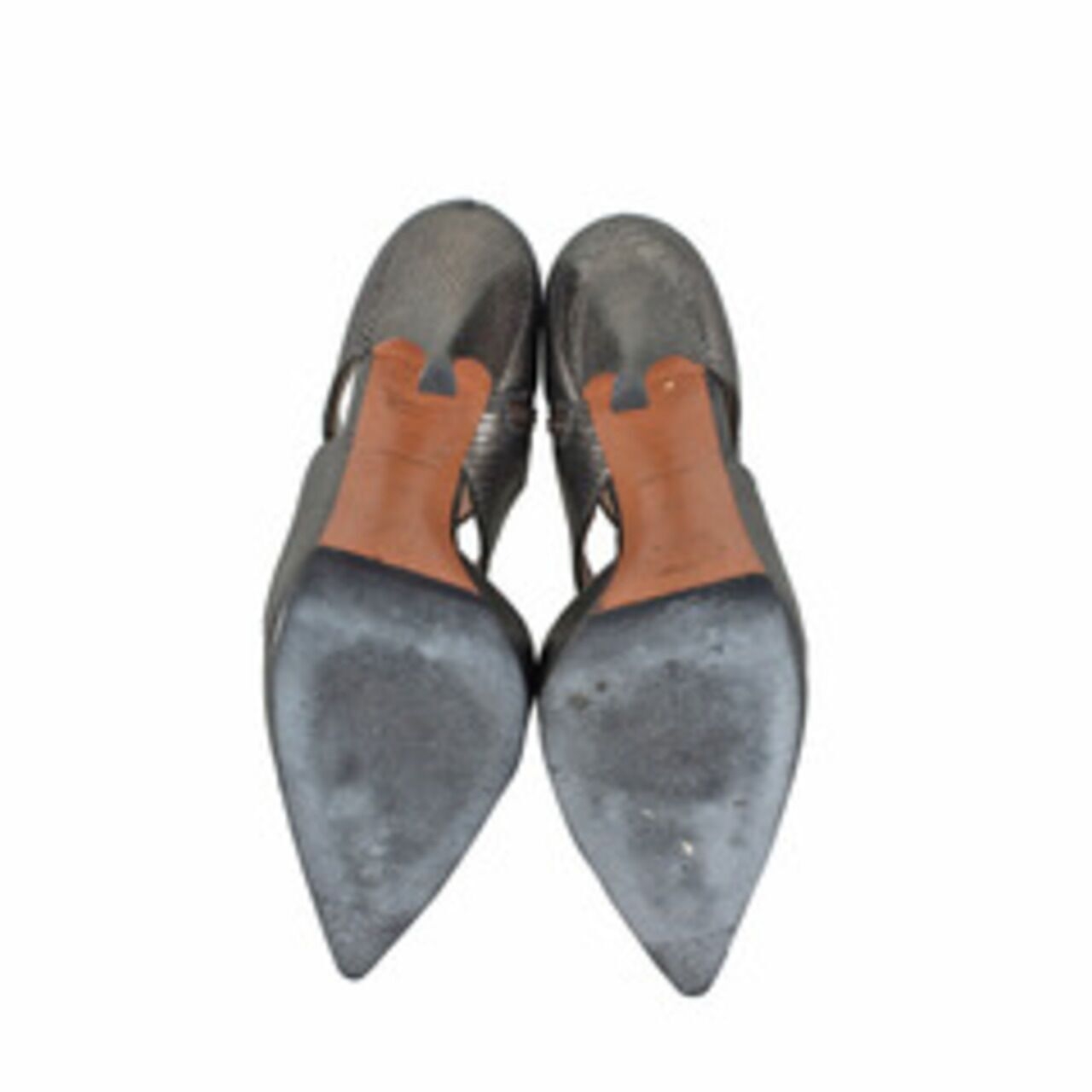 Alaia Metallic Metal Leather Stille Heels
