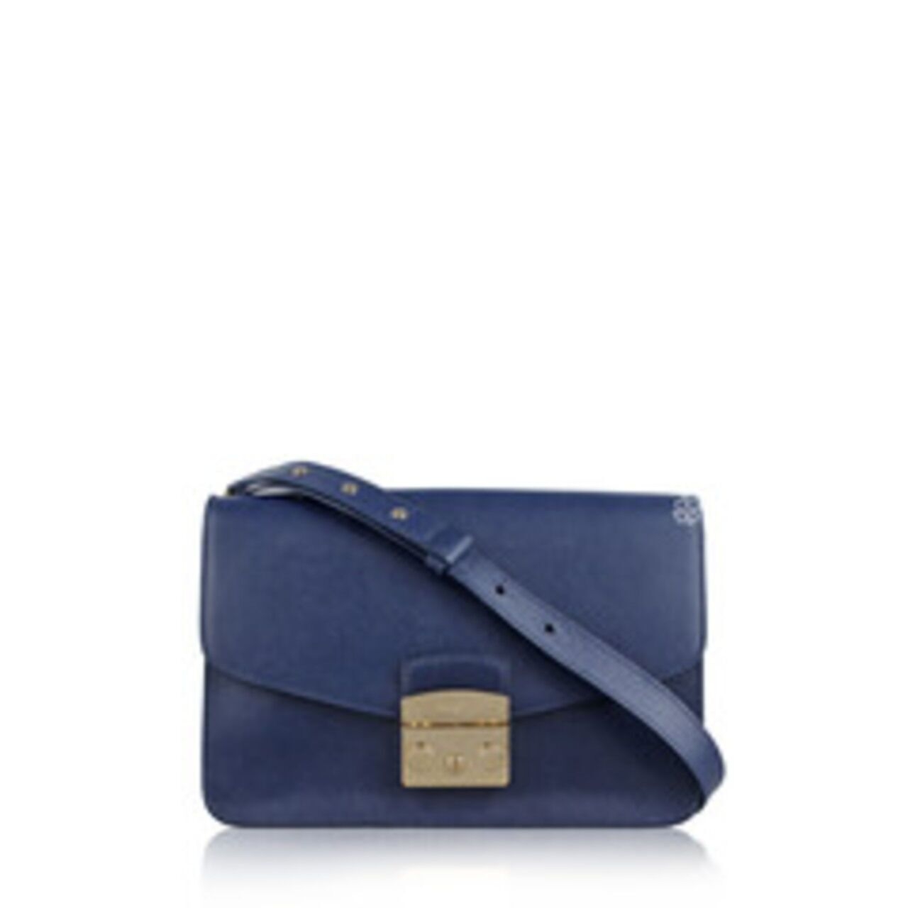 Furla Metropolis Medium Leather Navy Shoulder Bag