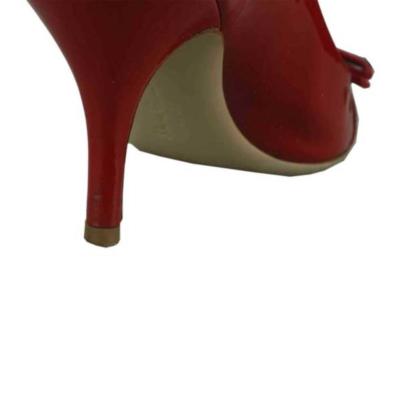 Salvatore Ferragamo Carla 70 Bow Kitten Red