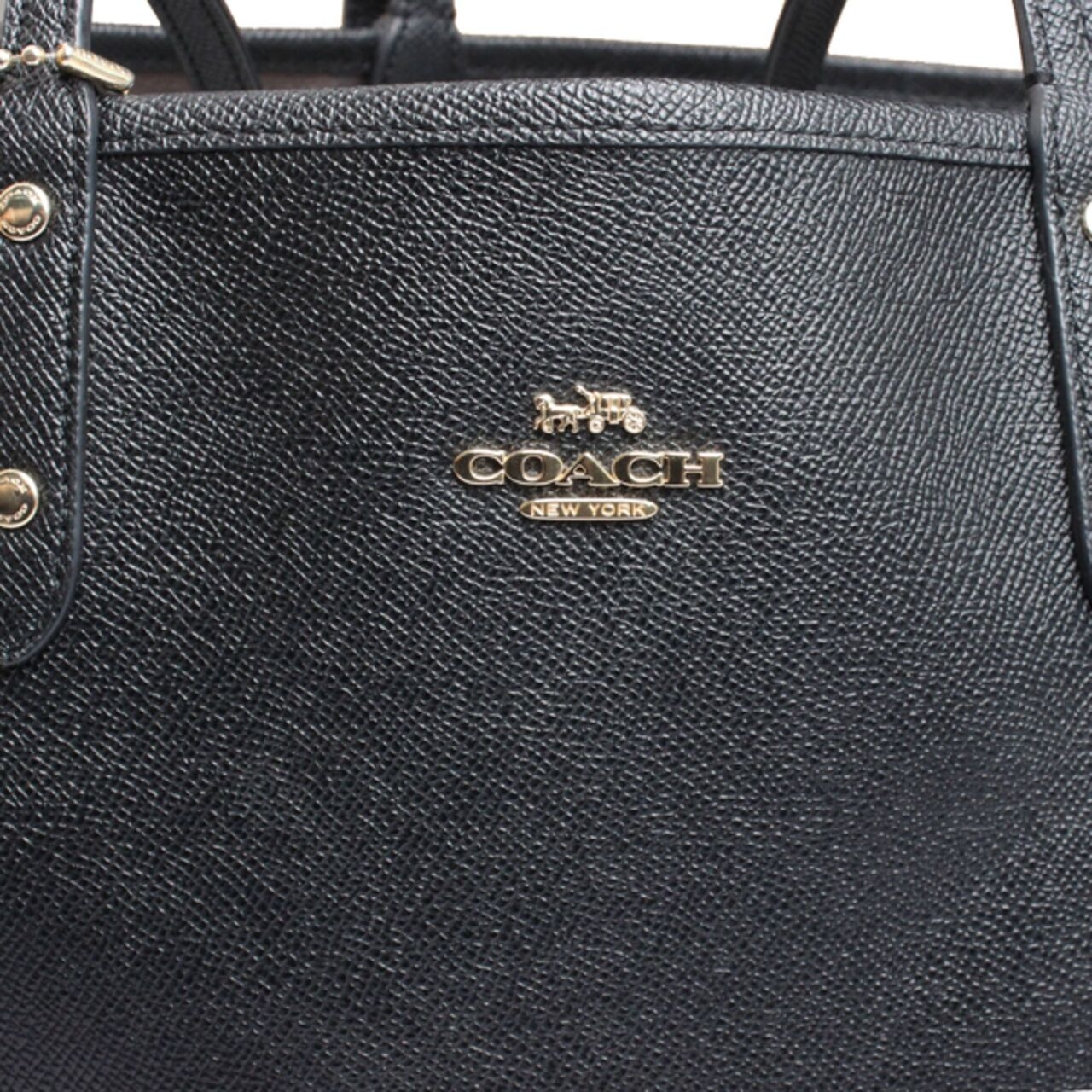 Coach Tote Bag Signature Open City Brown Black