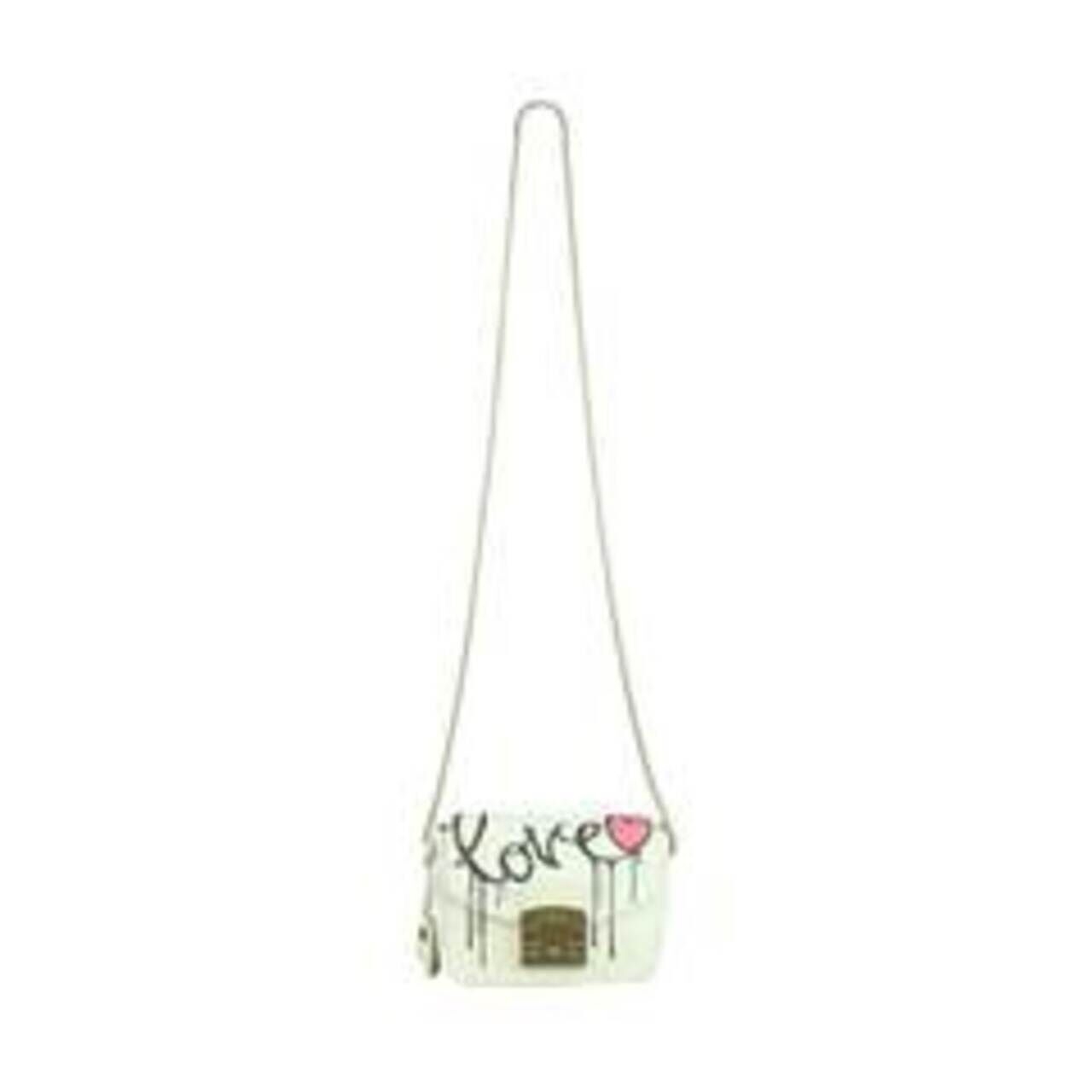 Furla Small White Bag With Love Design Sling Bag