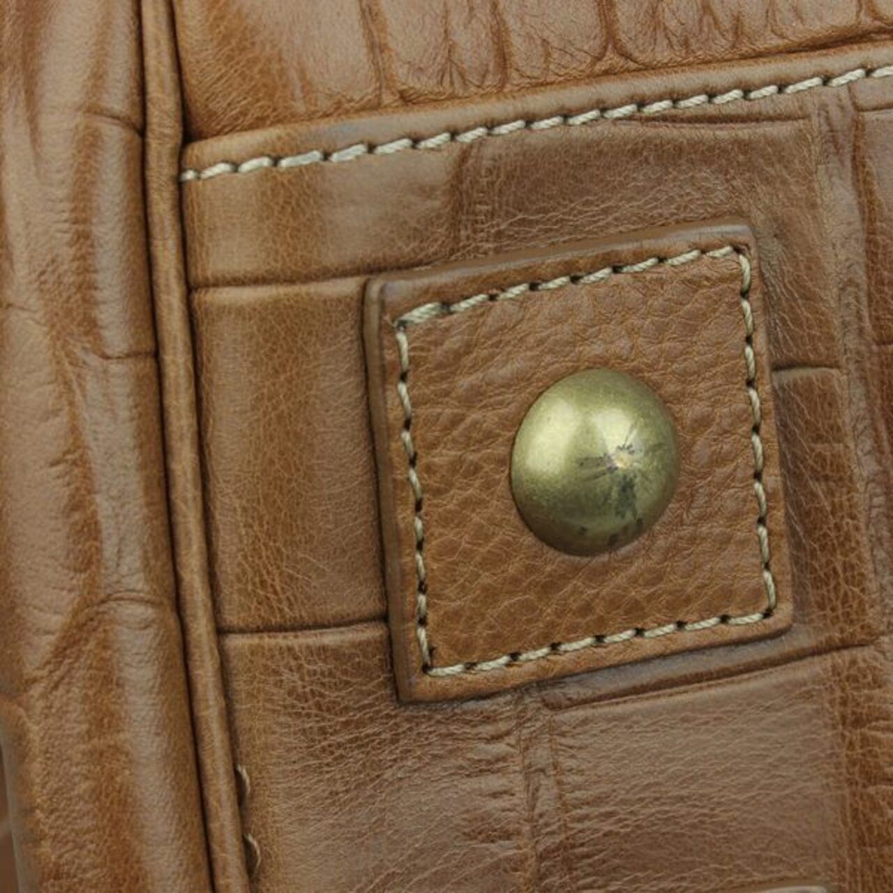 Mulberry Brown Croc Embossed Leather Bayswater Satchel