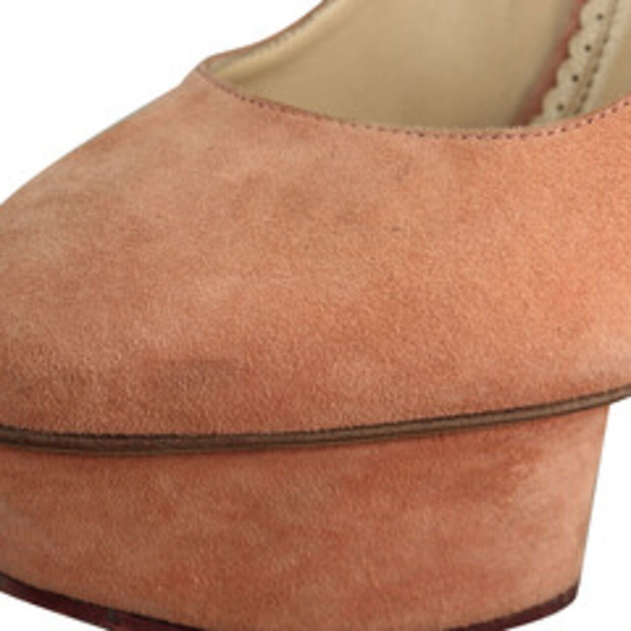 Charlotte Olympia Detachable Ankle Pump Suede Heels