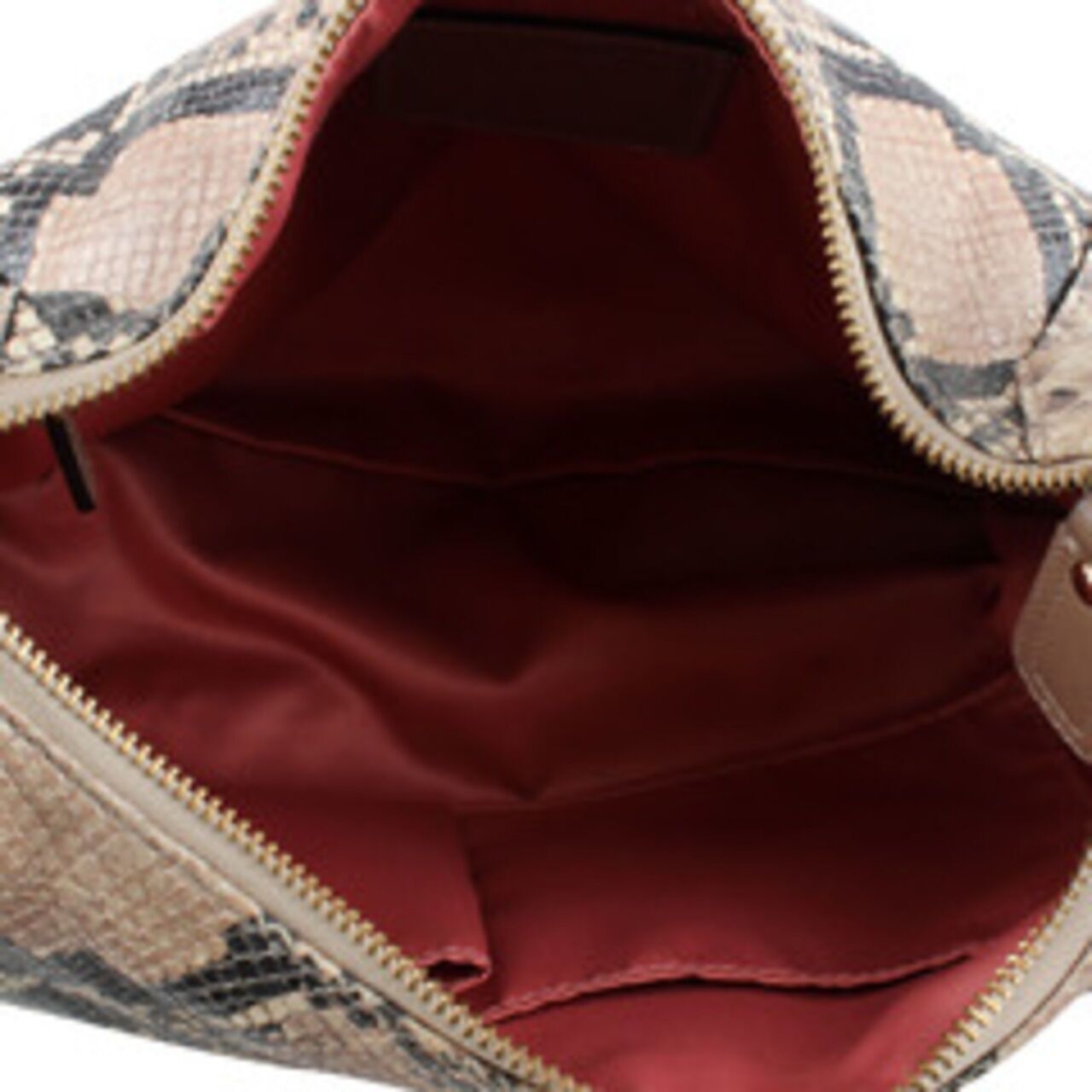 Coach Kristin Leather Embossed Python Round Satchel