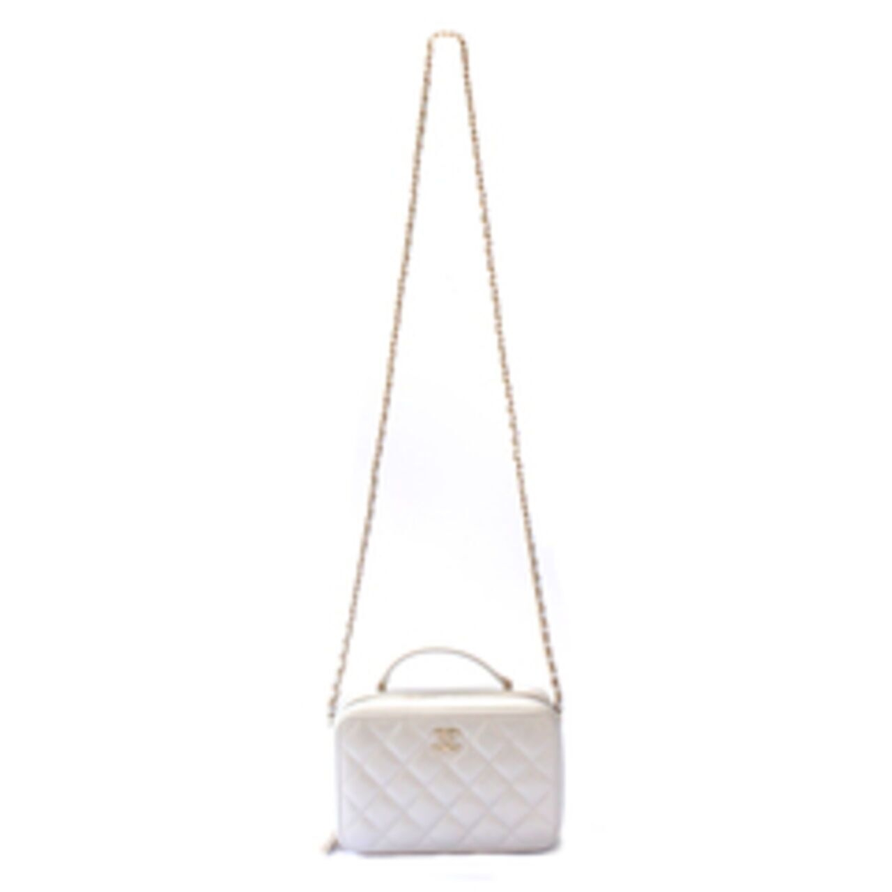 Chanel Camera Bag Top Handle in White Sling Bag