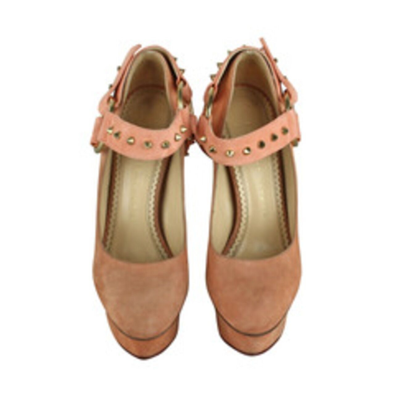 Charlotte Olympia Detachable Ankle Pump Suede Heels
