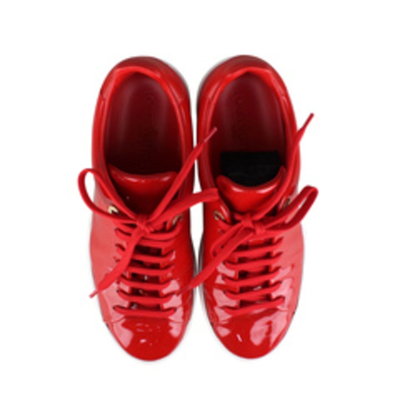 Louis Vuitton Red Patent Calfskin Frontrow Sneakers