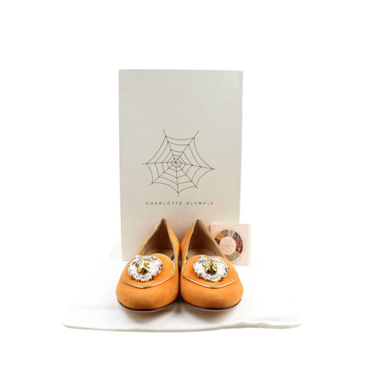 Charlotte Olympia Leo Orange Suede