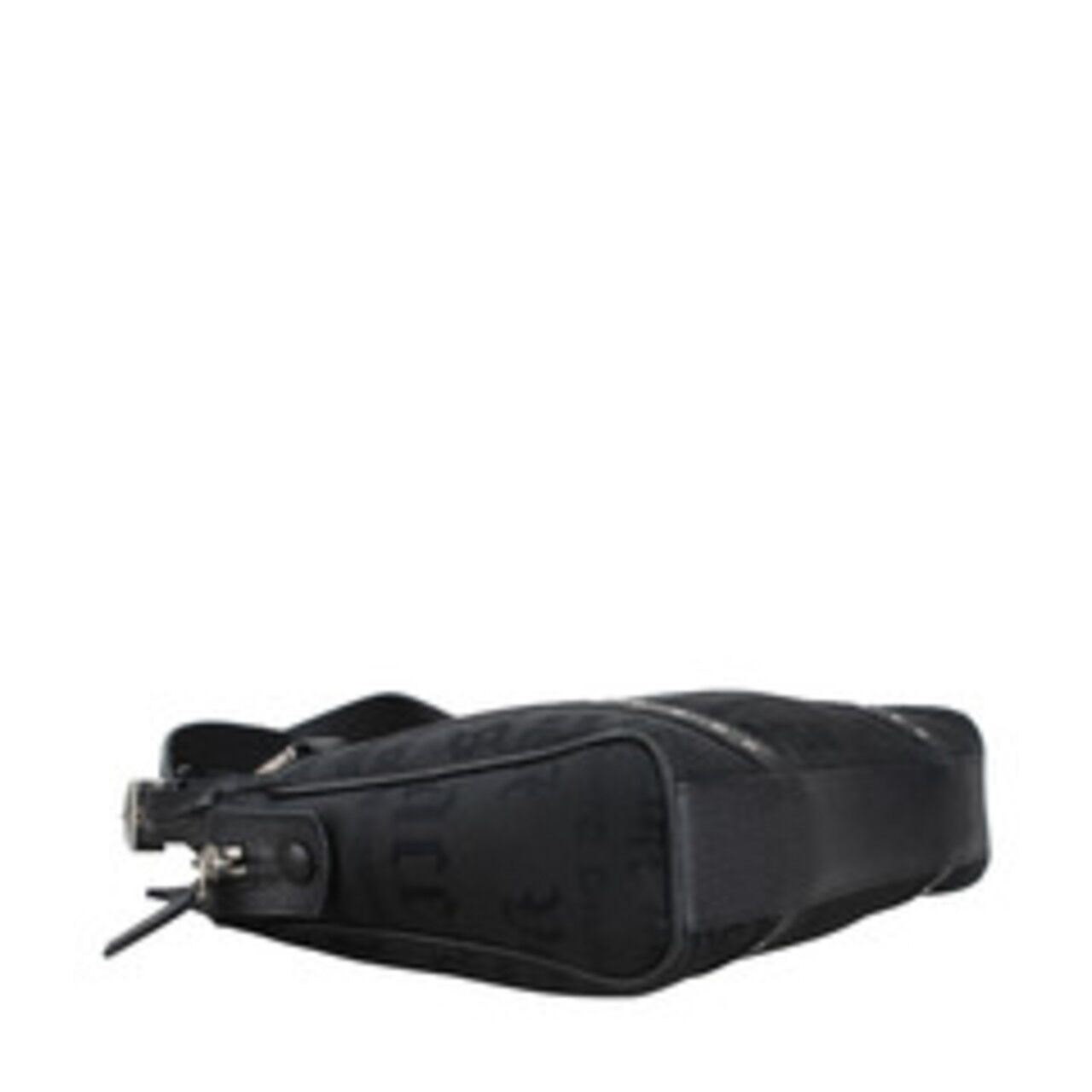 Versace Black Canvas Logo Handbag