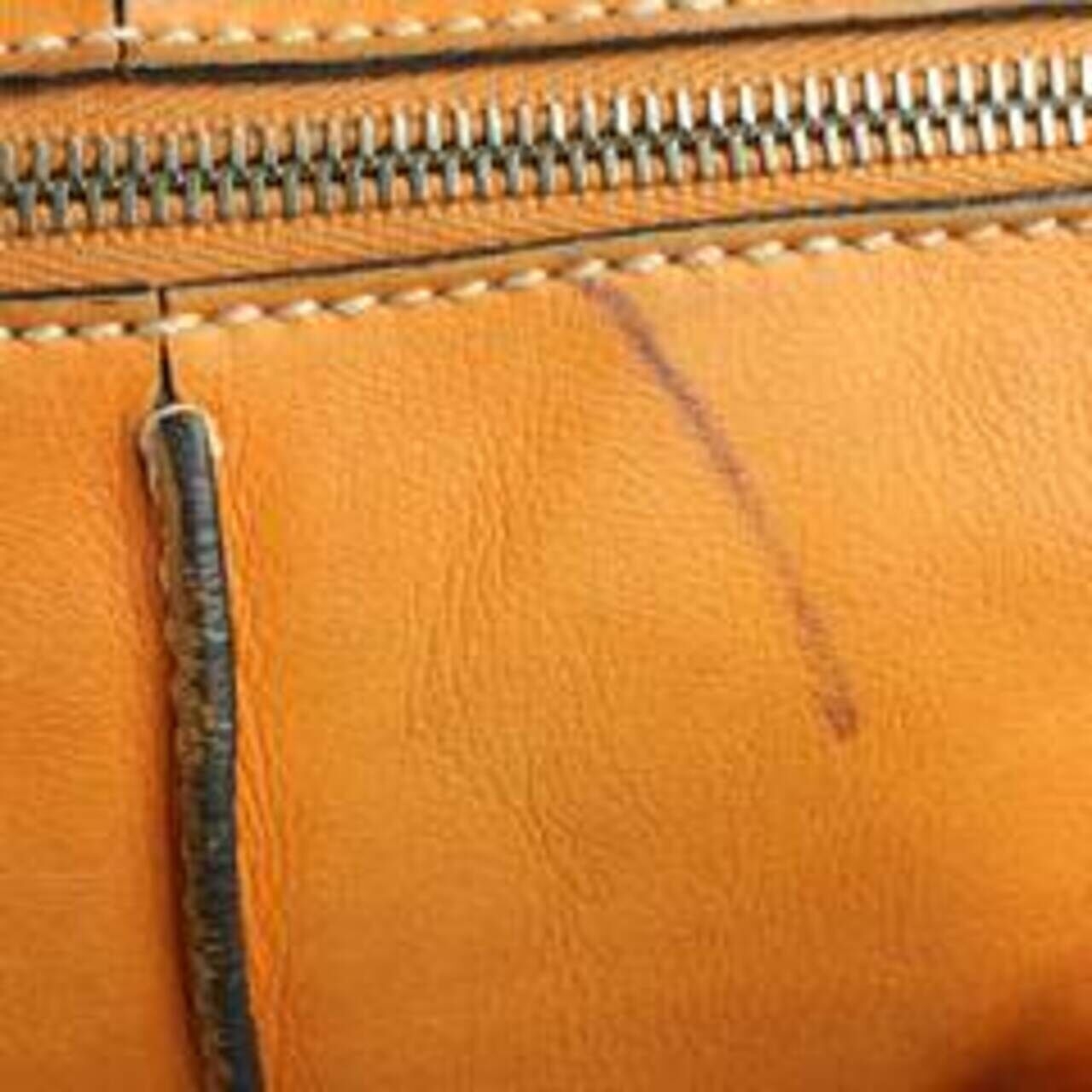 Tod D-Bag Orange Leather Satchel