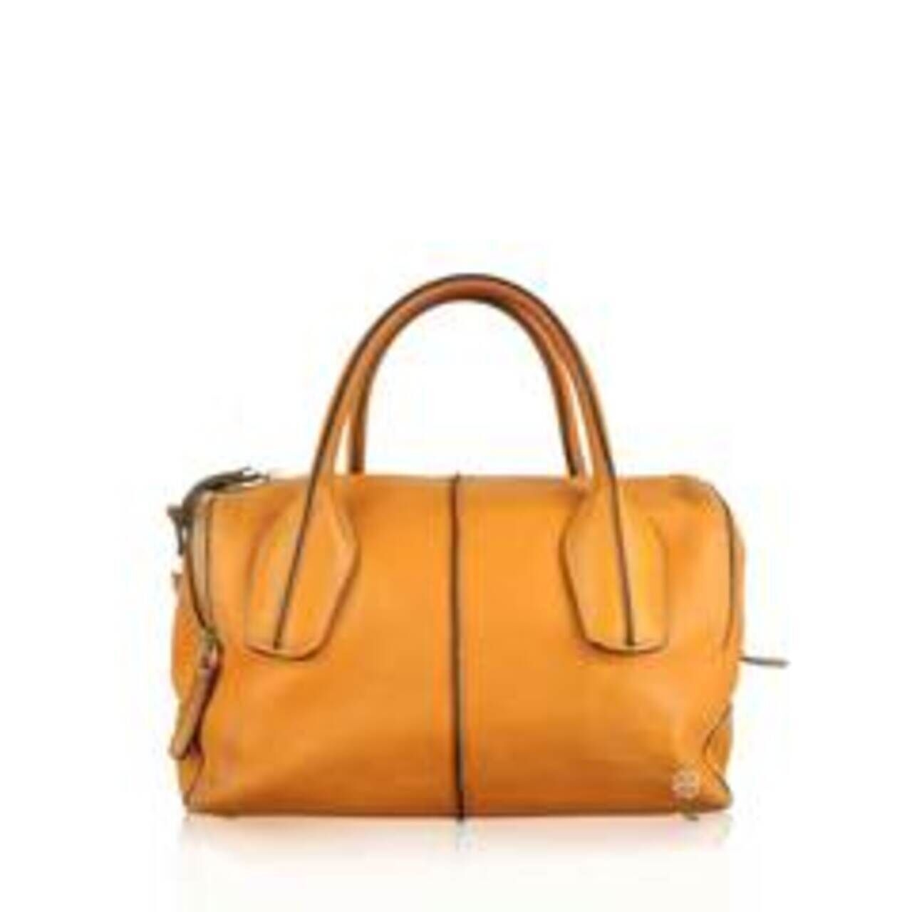 Tod D-Bag Orange Leather Satchel