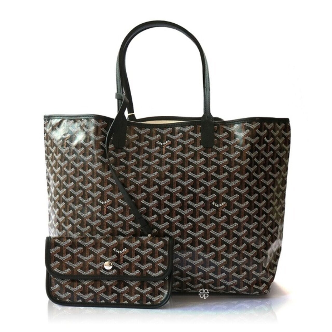 Goyard ST Louis PM Chevron Bag In Black #4