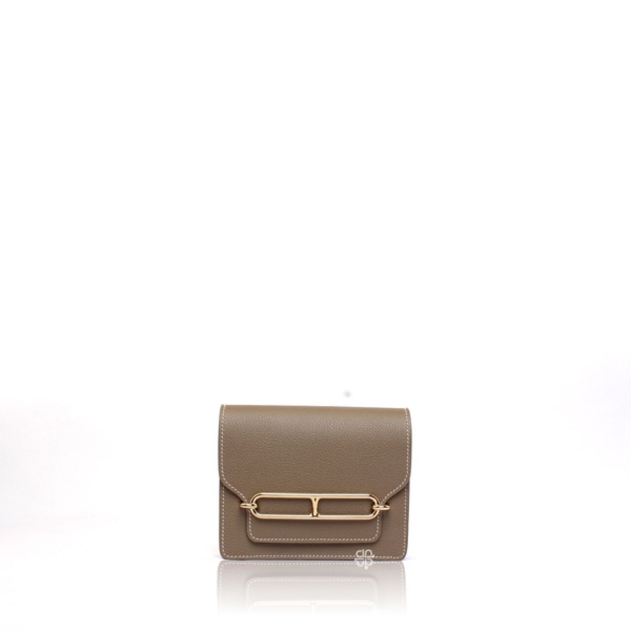 Hermes Roulis Slim Wallet Etoupe Chevre Mysore