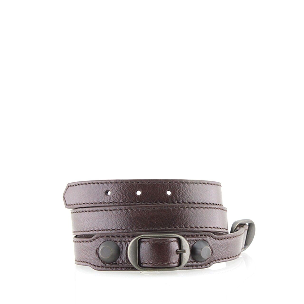 Balenciaga Arena Double Tour Bracelet in Brown RHW