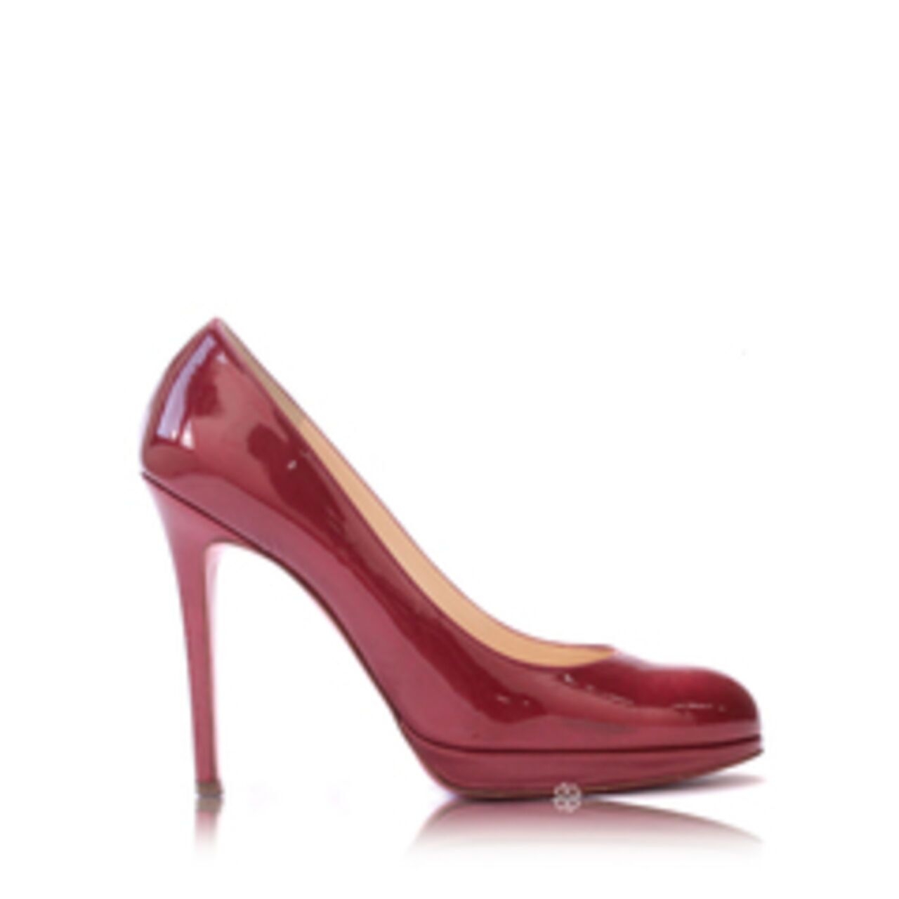 Christian Louboutin Closed Toe Pumps Heels In Red Wine Heels