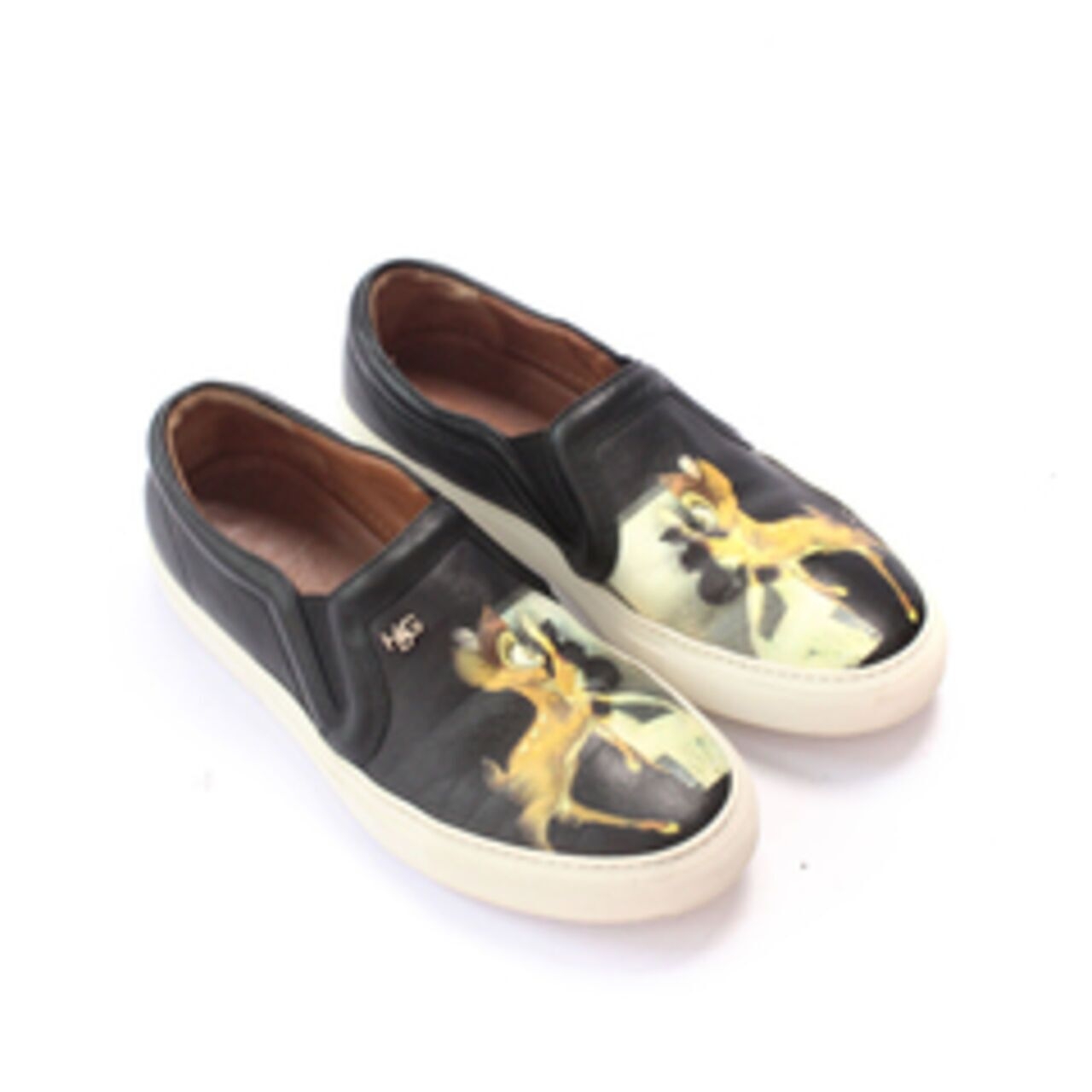 Givenchy Bambi Leather Print Slip On Sneakers
