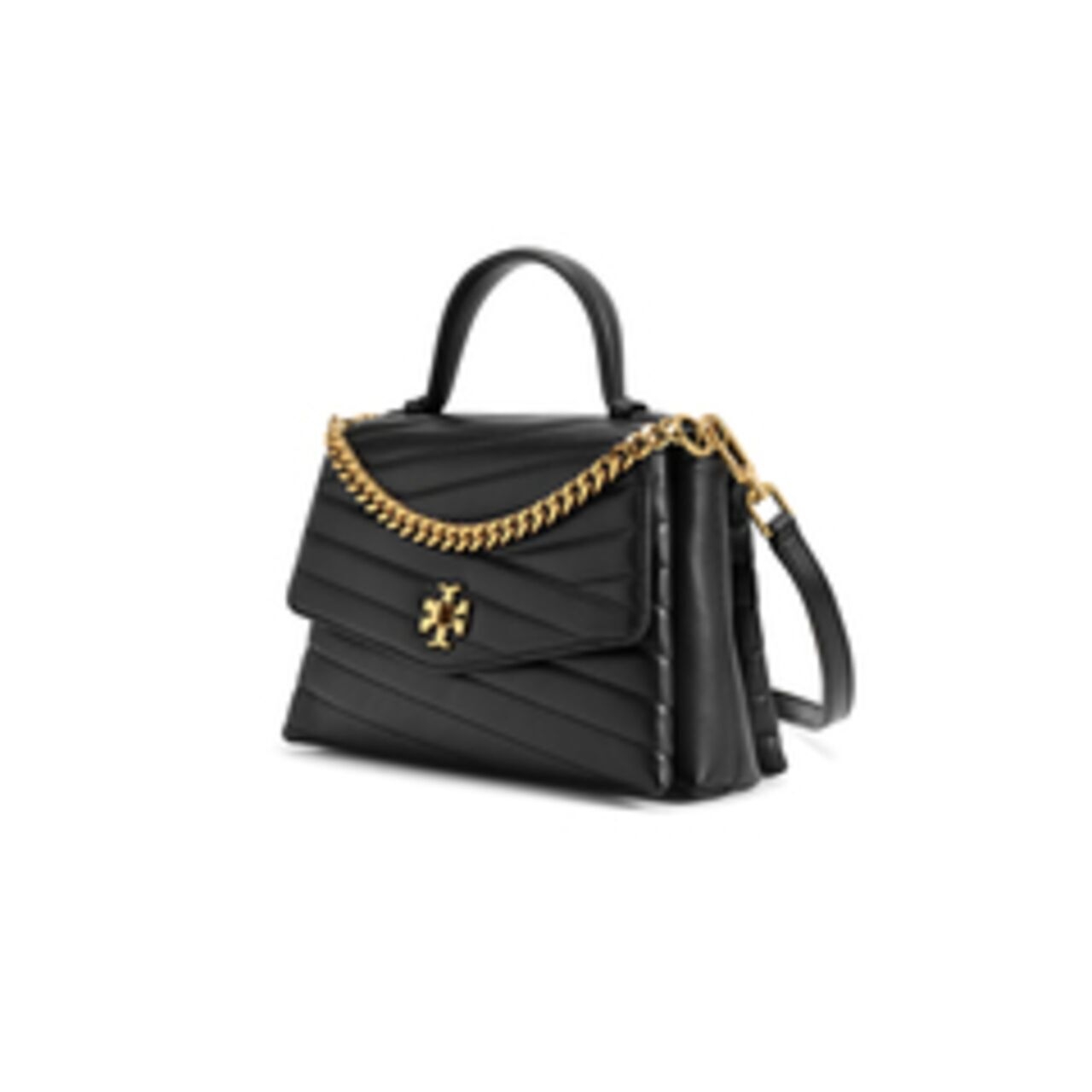 Tory Burch Kira Chevron Top Handle in Black Satchel