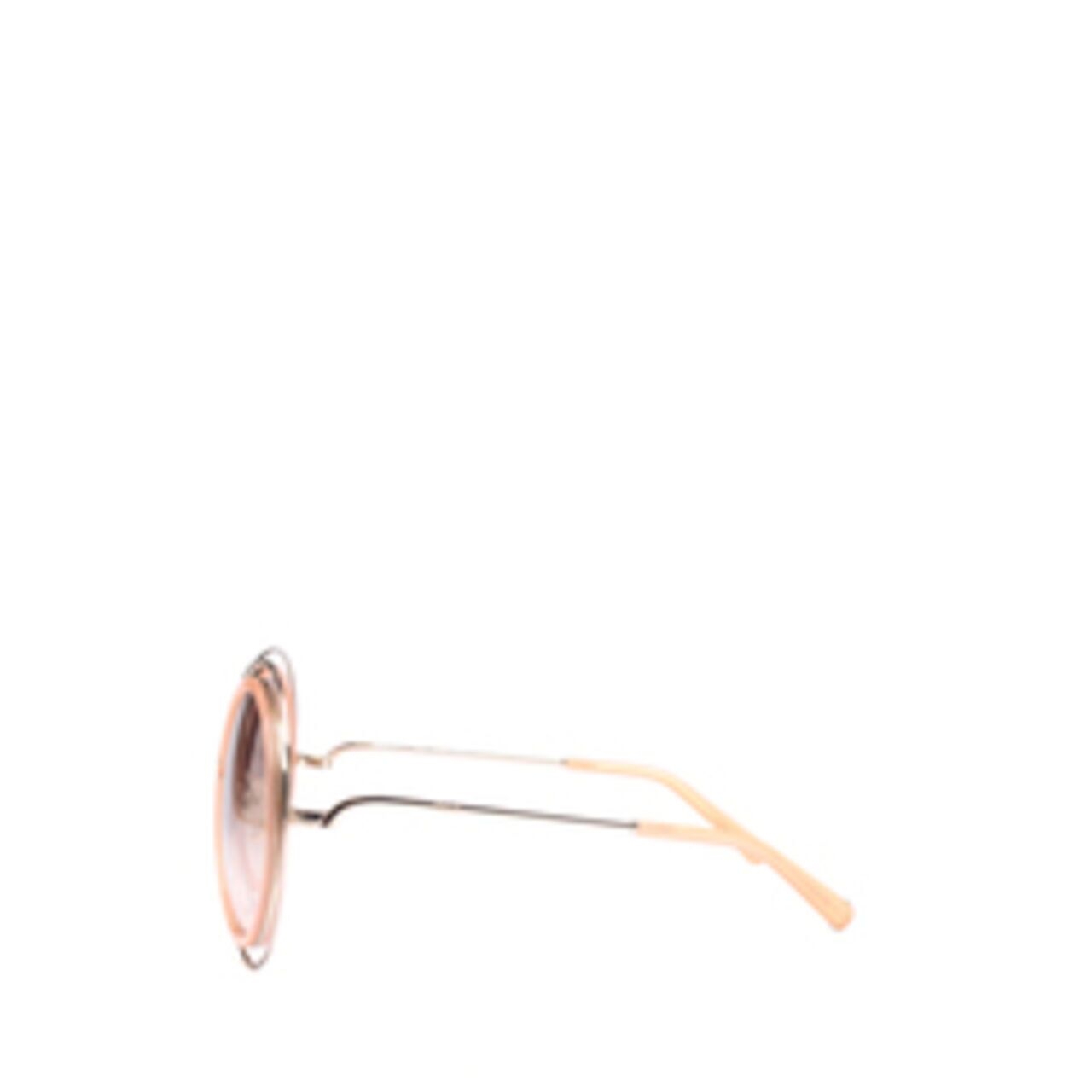 Chloe Carlina Round Sunglasses in Metal and Nylon Resin