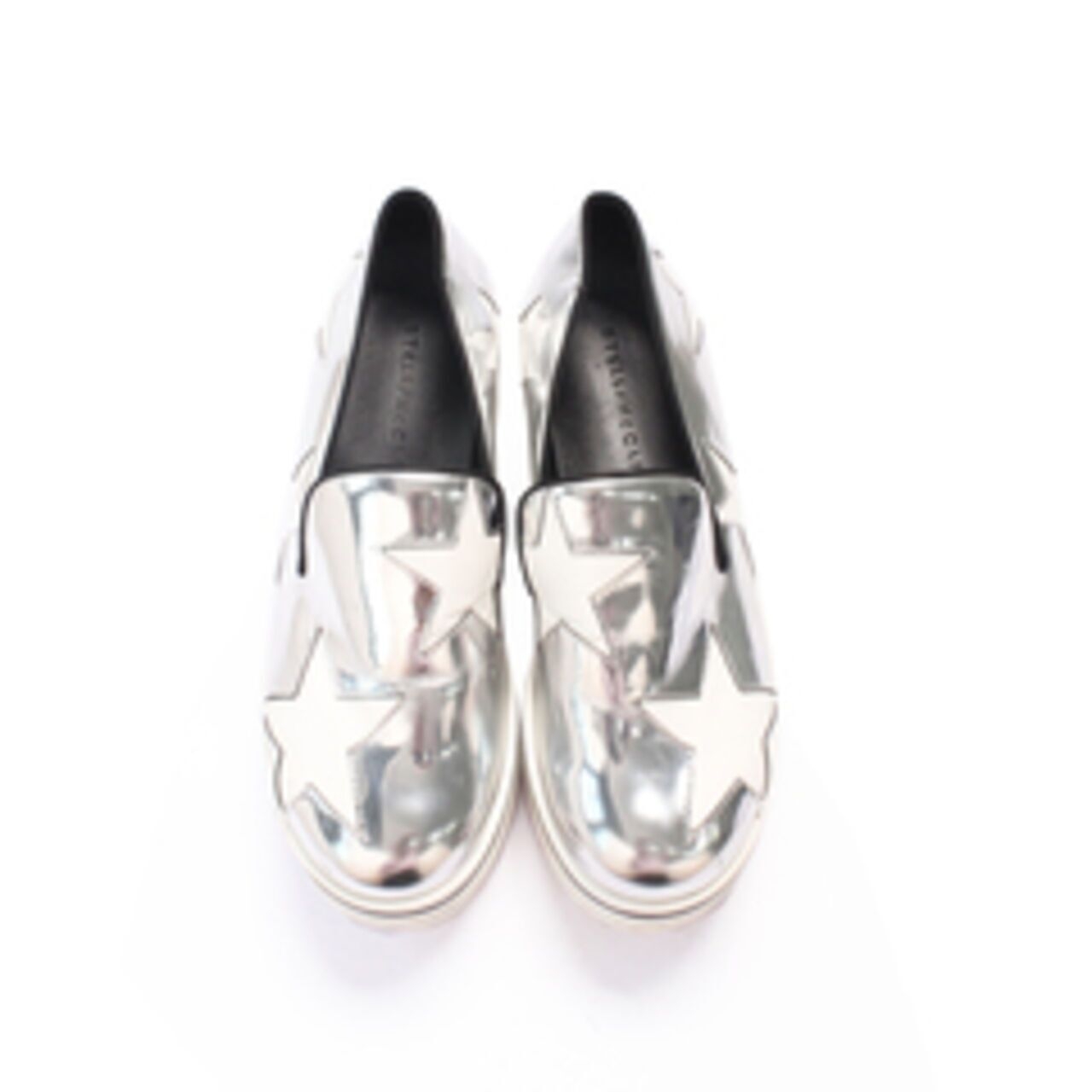 Stella McCarney Silver Star Platform Binx Sneakers In Metallic Sneakers