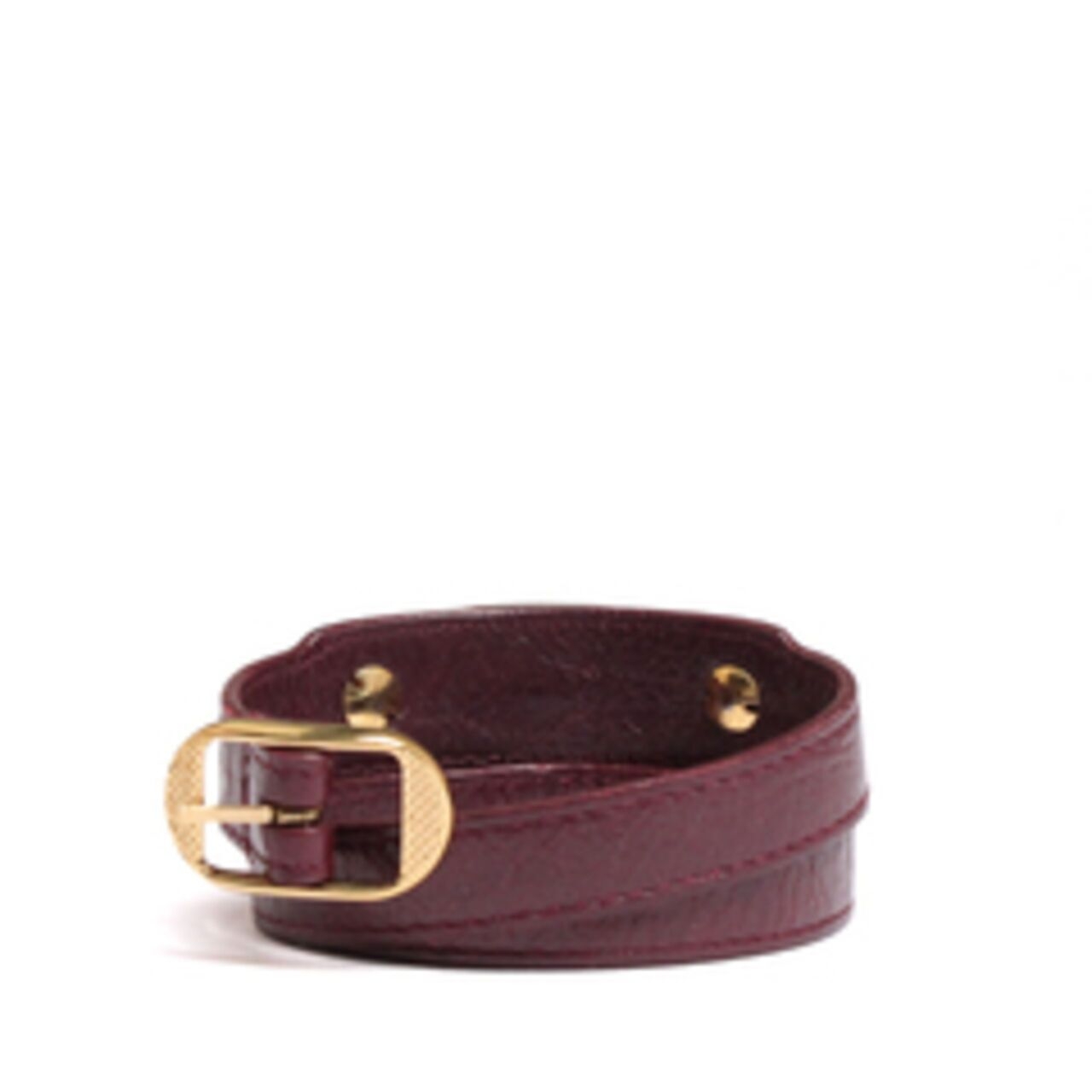 Balenciaga Arena Giant Gold Bracelet Triple Tour Burgundy