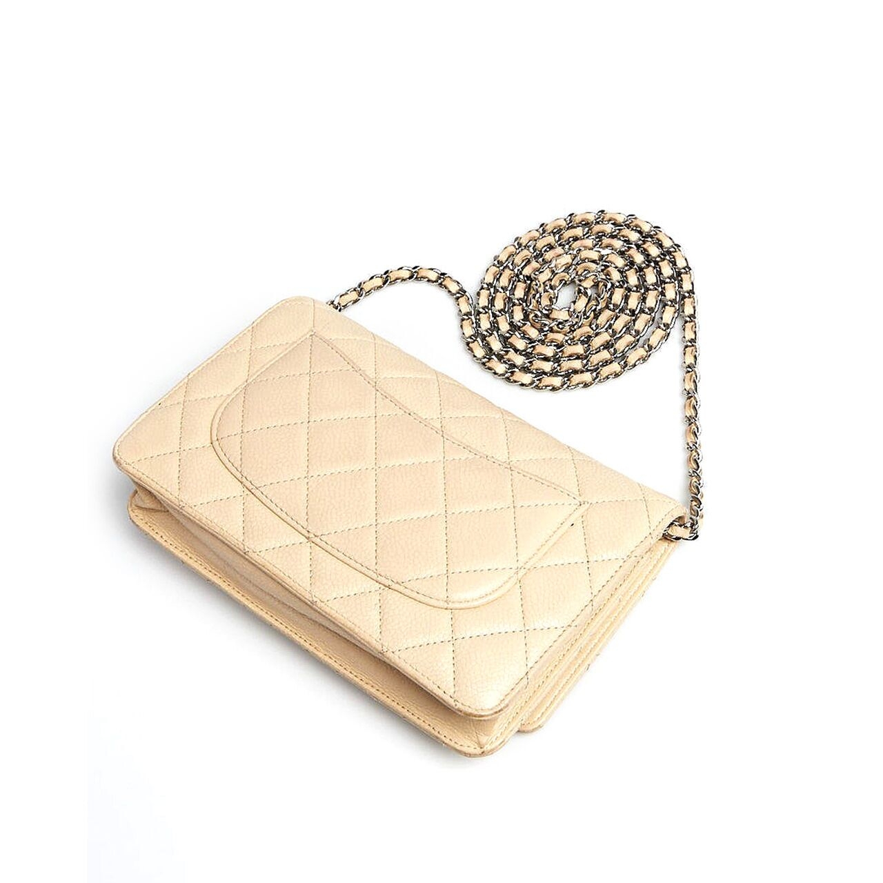 Chanel WOC Caviar Beige SHW