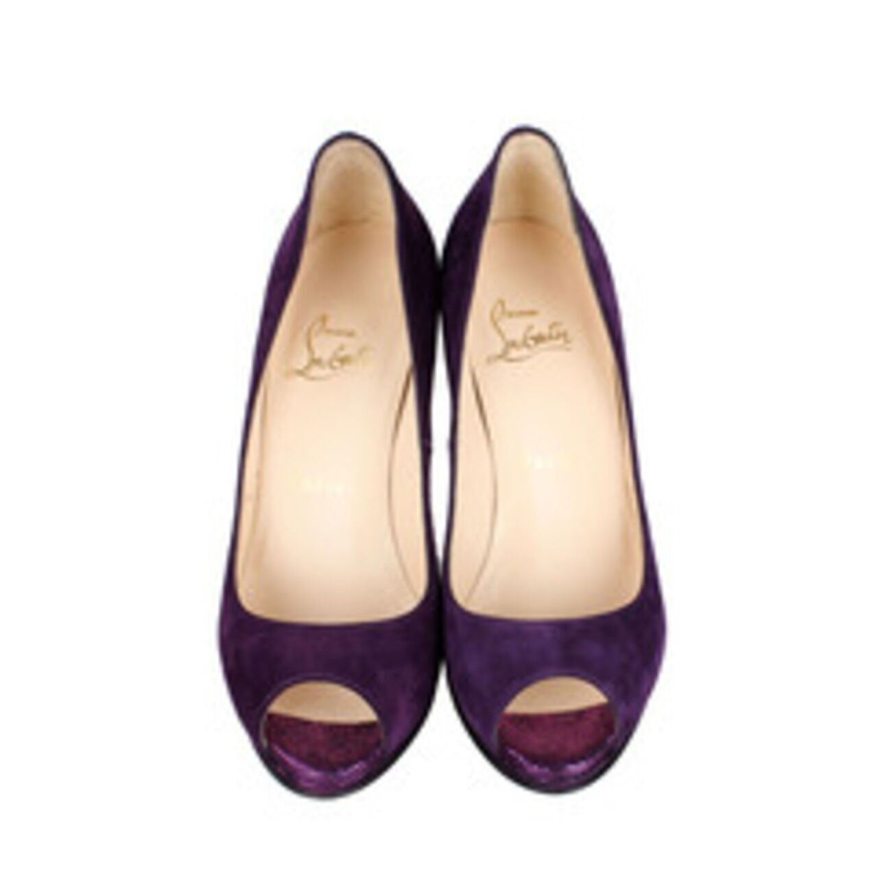 Christian Louboutin Yolanda 120mm Purple Suede Pumps Heels