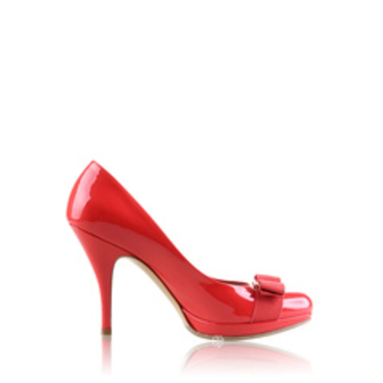 Salvatore Ferragamo Tina Patent Pump Red Heels