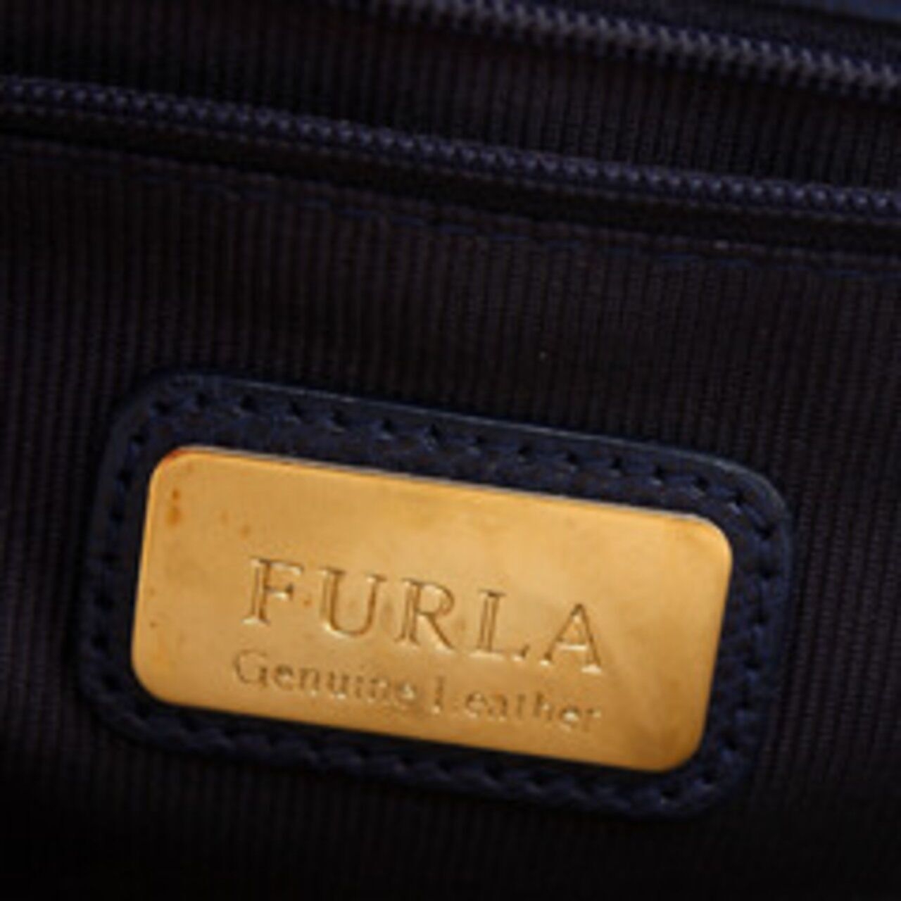 Furla Metropolis Medium Leather Navy Shoulder Bag