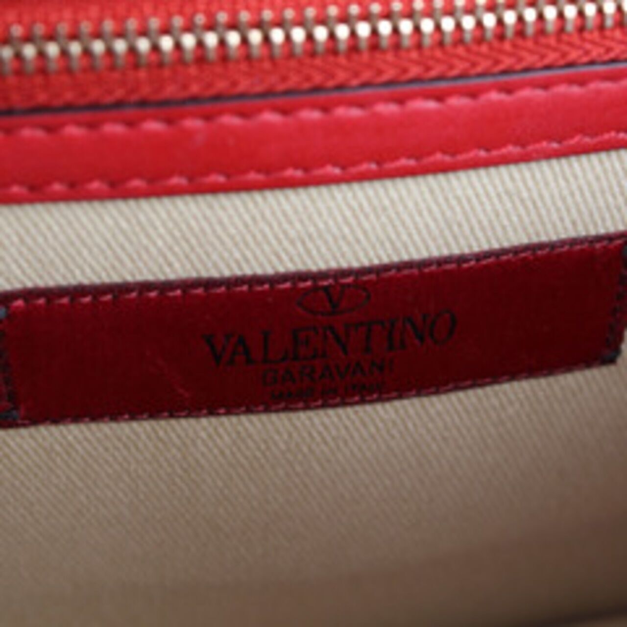 Valentino Garavani Small Glamlock Red Sling Bag