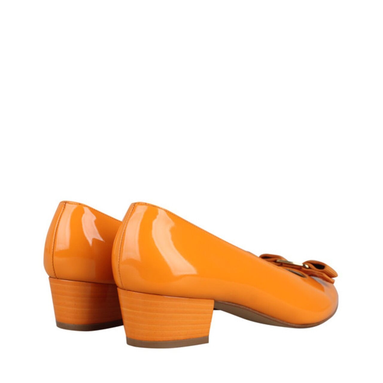 Salvatore Ferragamo Miss Vara Mid Heels in Orange