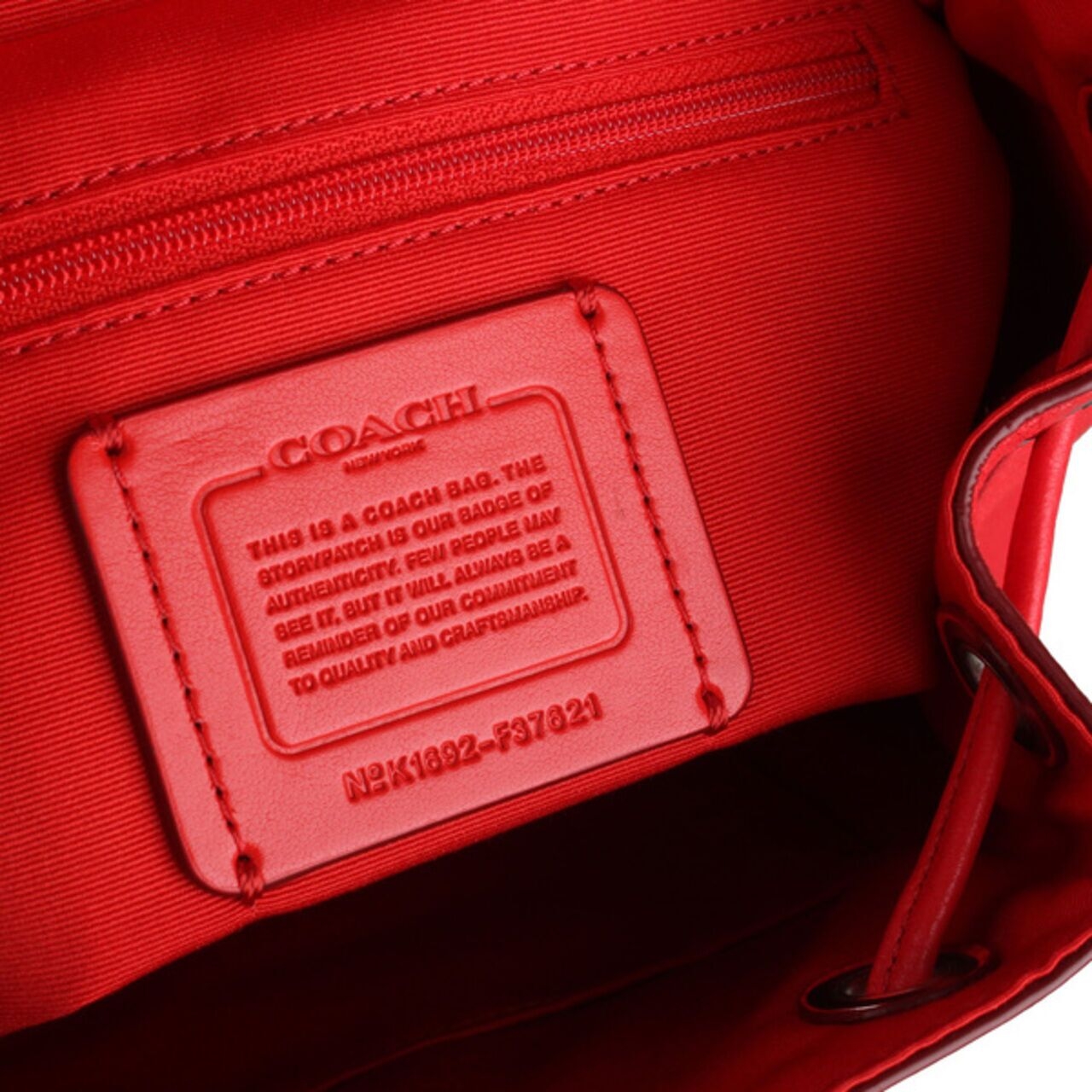 Coach Red Backpack