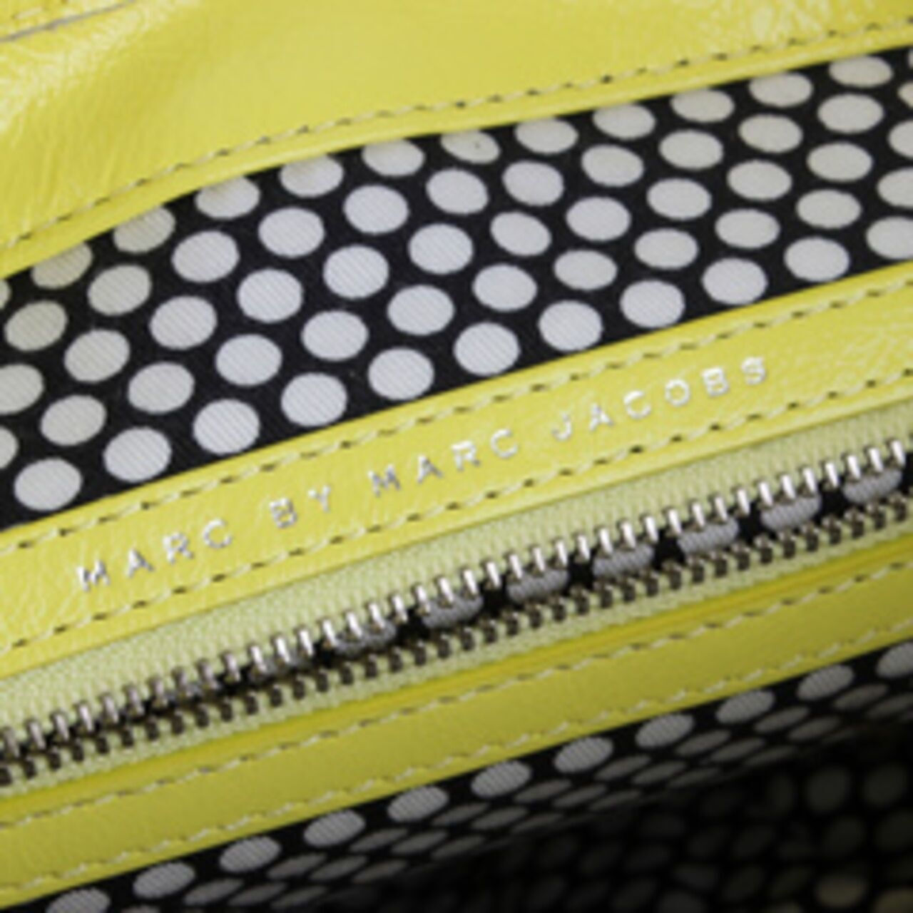 Marc by Marc Jacob Posh Turnlock Hobo Crinkled Patent Yellow Leather Shoulder Bag