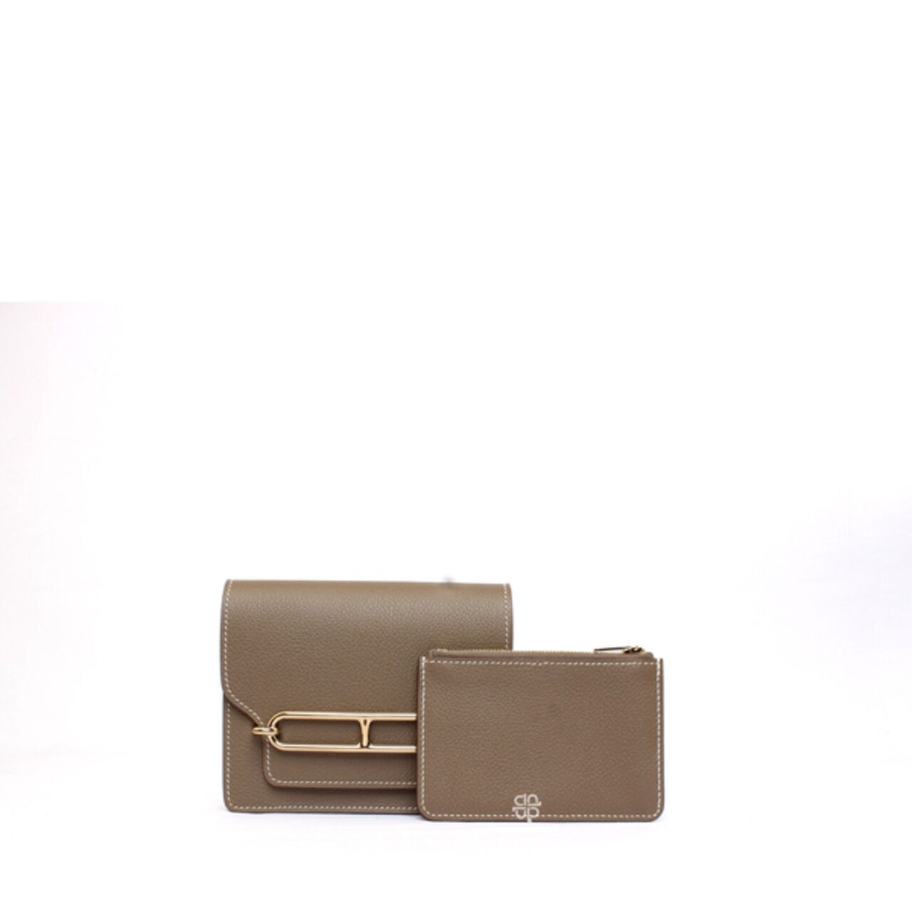 Hermes Roulis Slim Wallet Etoupe Chevre Mysore