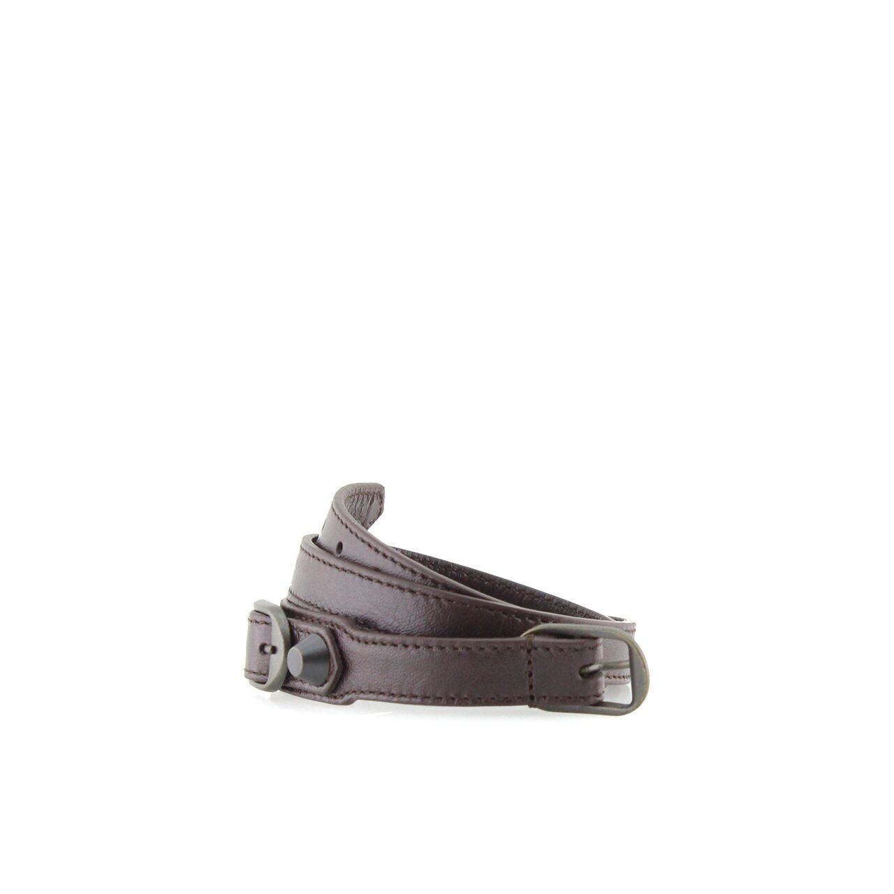 Balenciaga Arena Double Tour Bracelet in Brown RHW