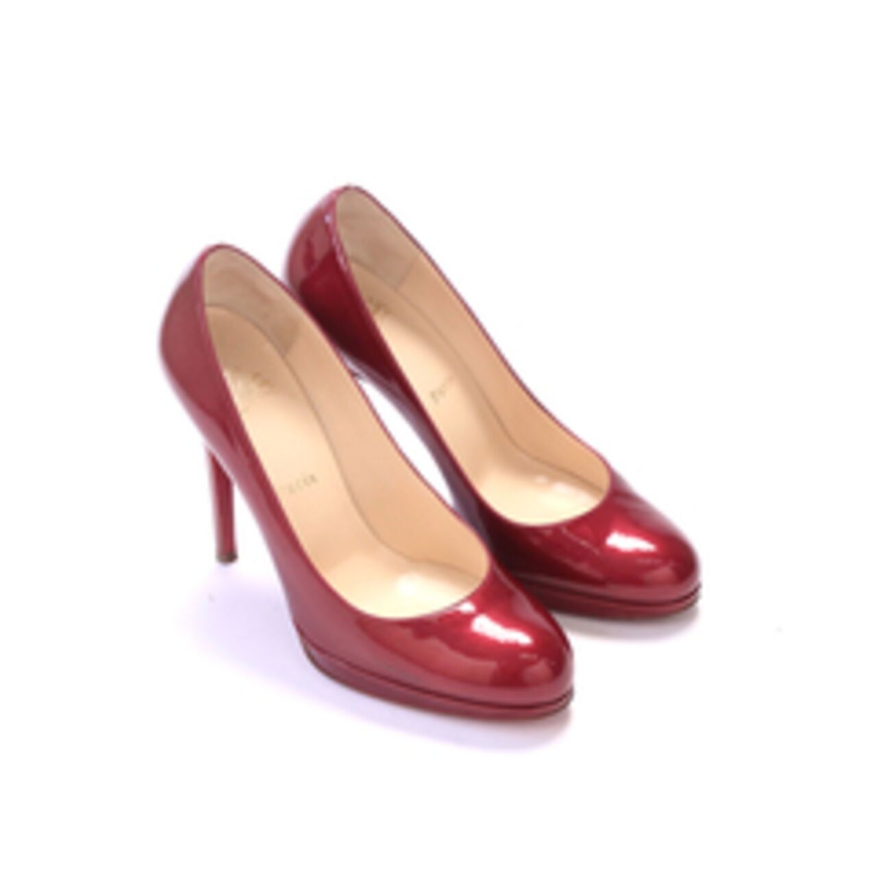 Christian Louboutin Closed Toe Pumps Heels In Red Wine Heels