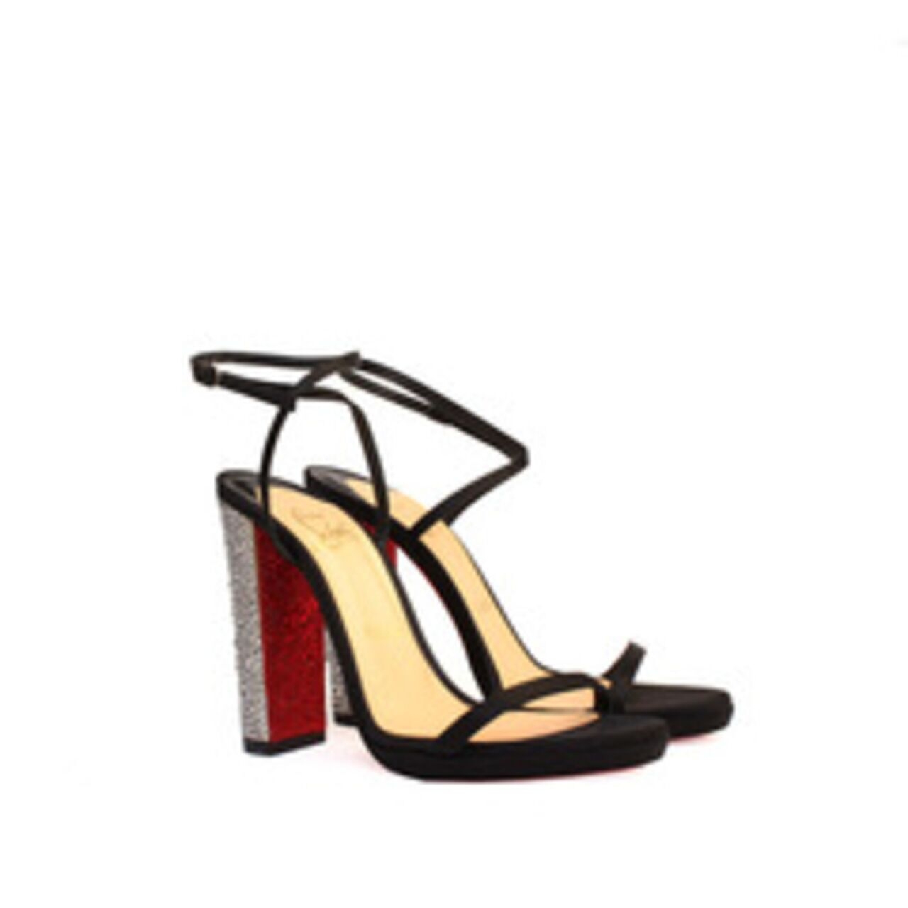 Christian Louboutin Black Au Palace 120 Crystal Heels