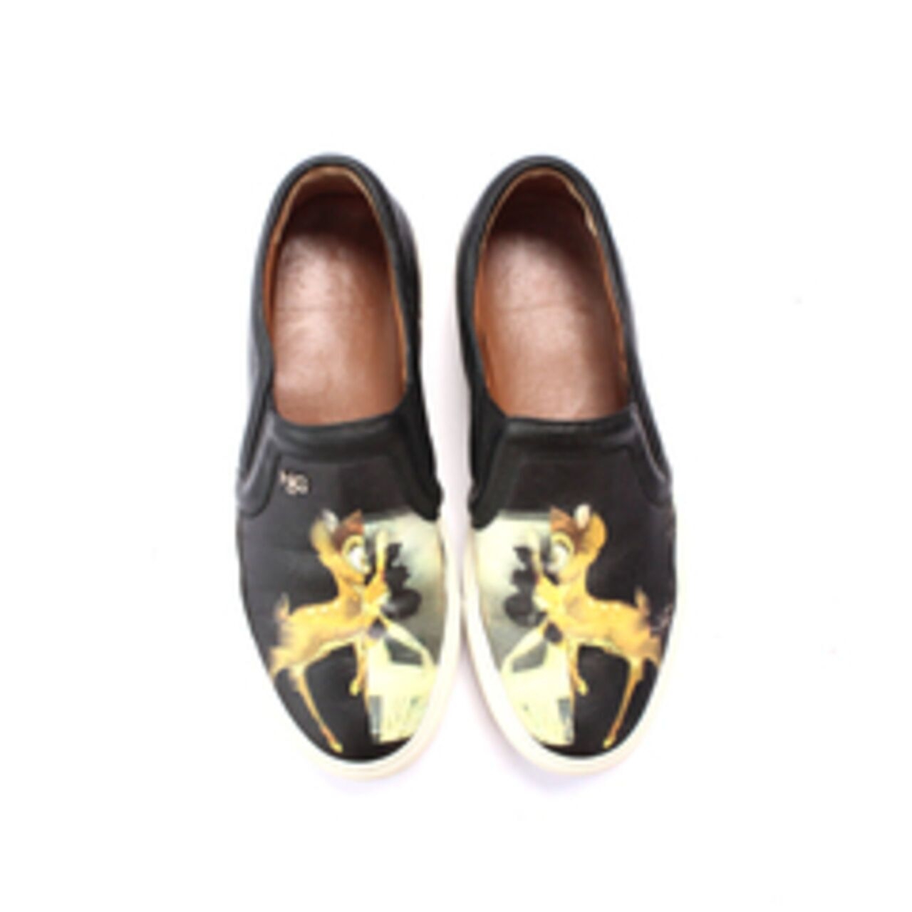 Givenchy Bambi Leather Print Slip On Sneakers