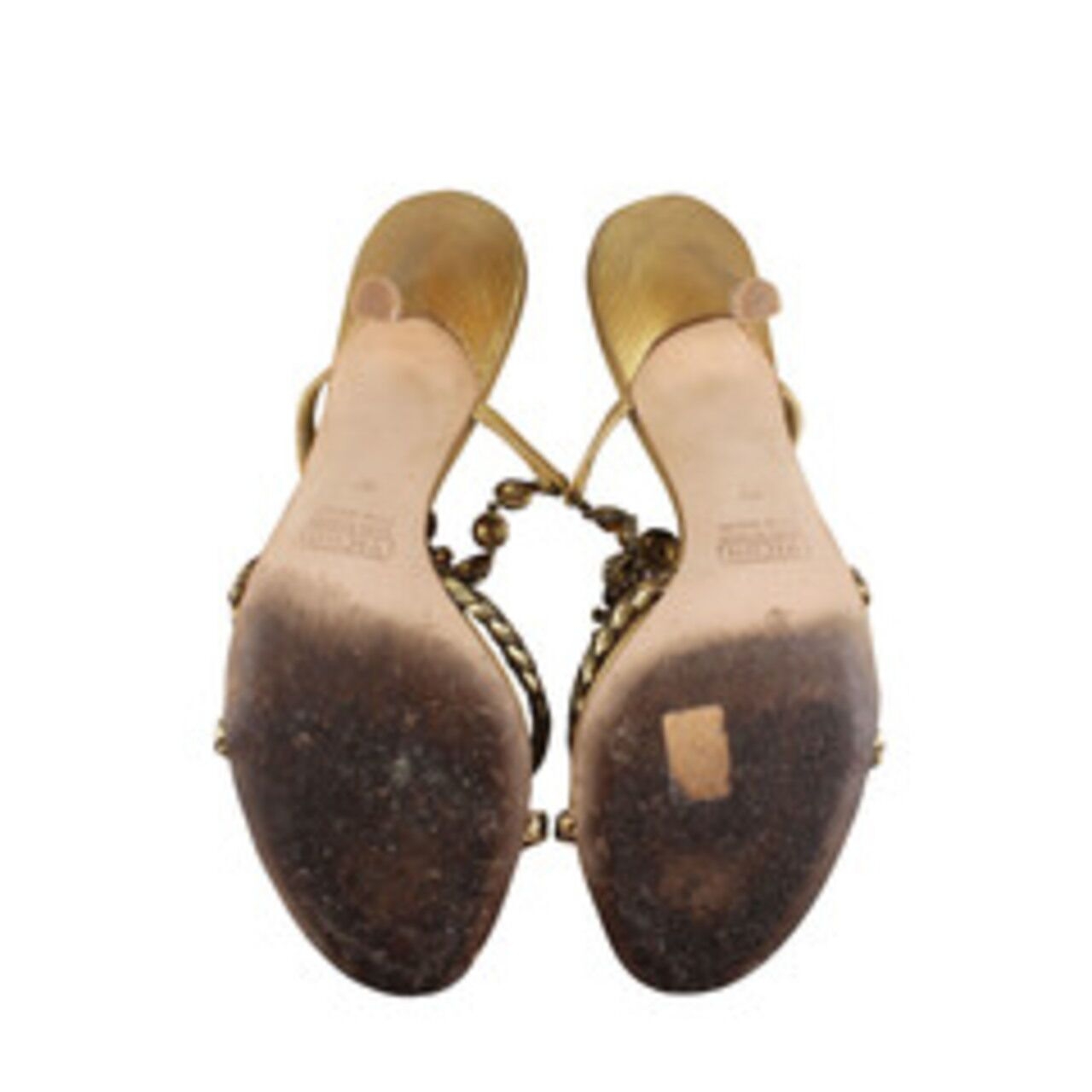 Giuseppe Zanotti taz 90 Sandalo Zambia Gold Heels