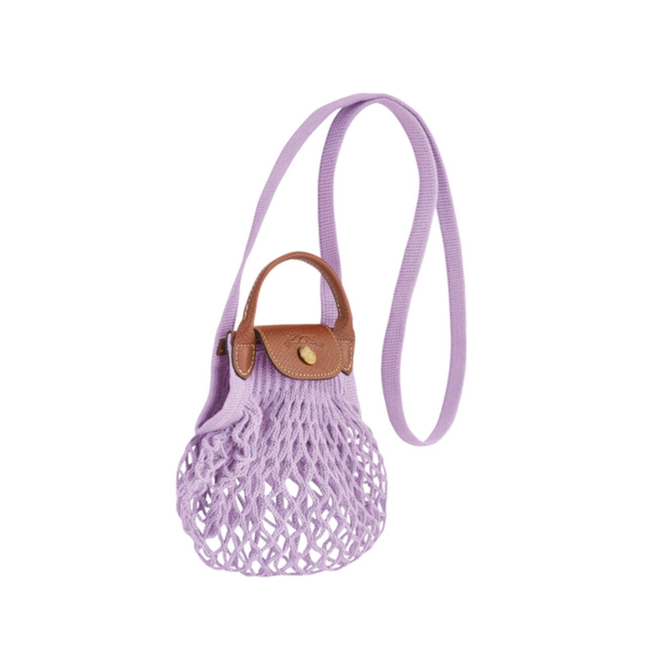 Longchamp Le Pliage Filet Top Handle Bag Size XS In Violet
