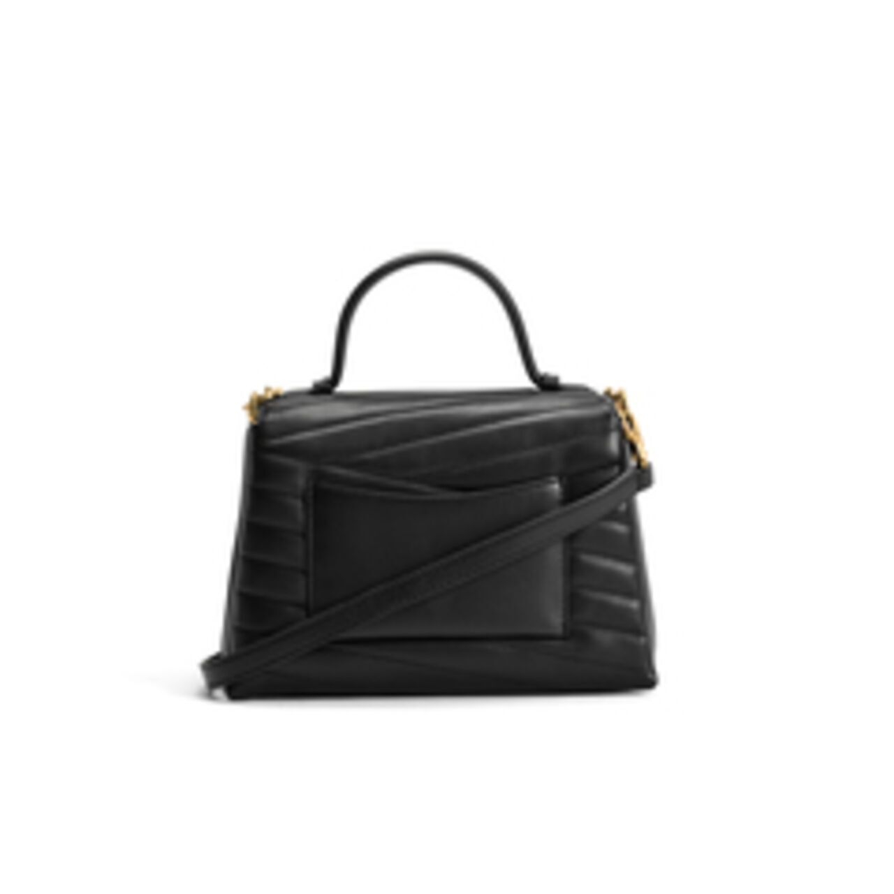 Tory Burch Kira Chevron Top Handle in Black Satchel