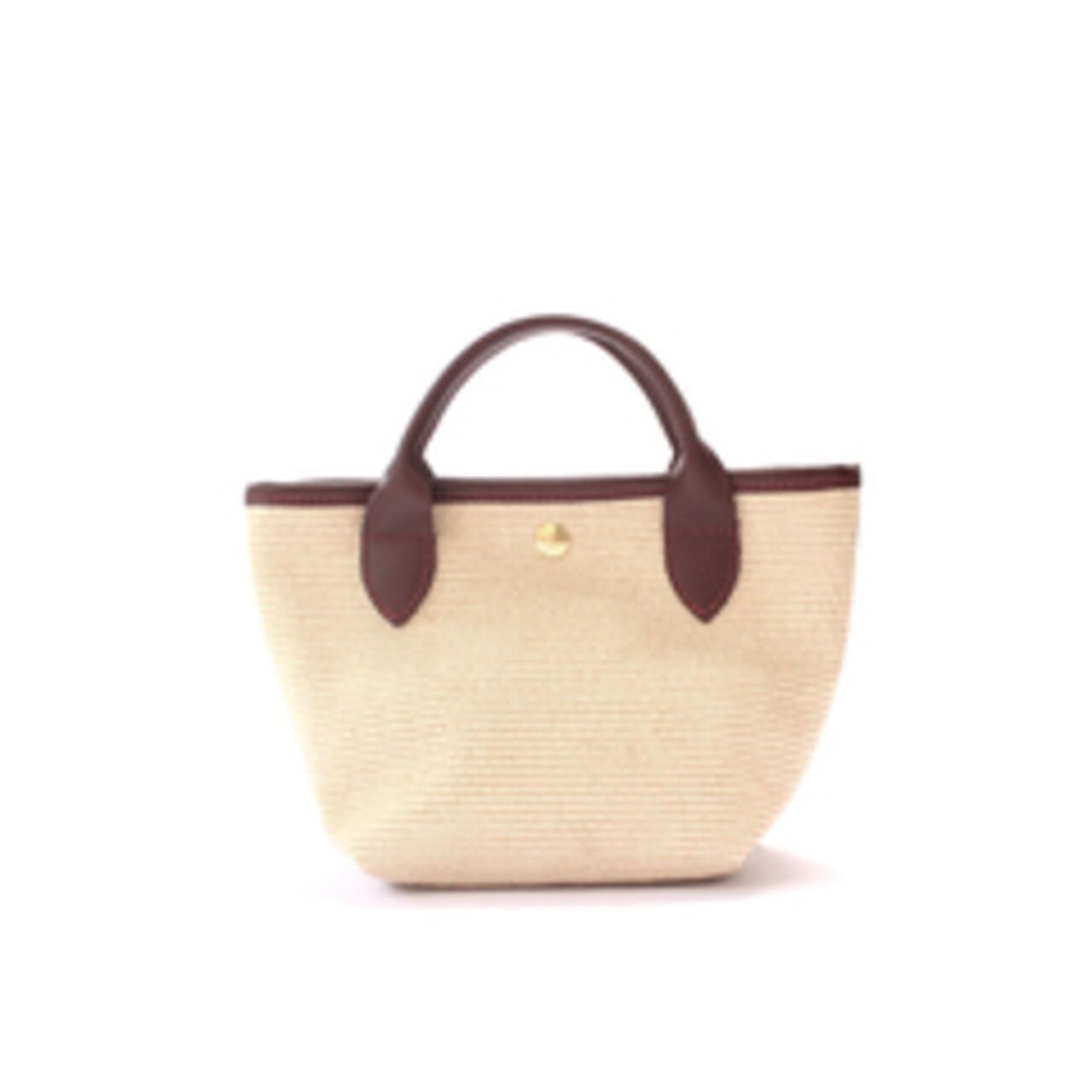 Longchamp Le Pliage Heritage Leather Logo Straw Bags In Red Satchel