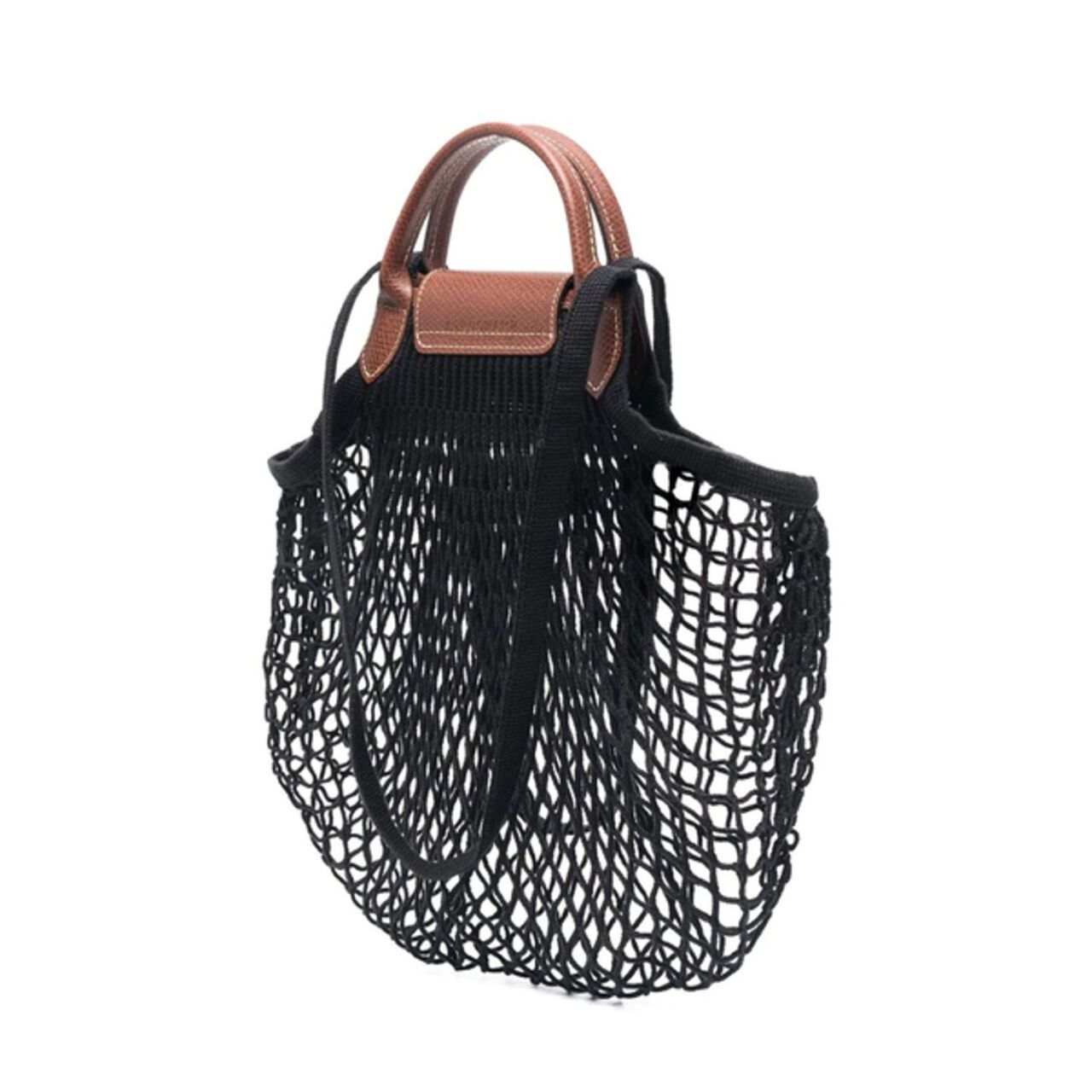 Longchamp Le Pliage Filet Top Handle Bag Black
