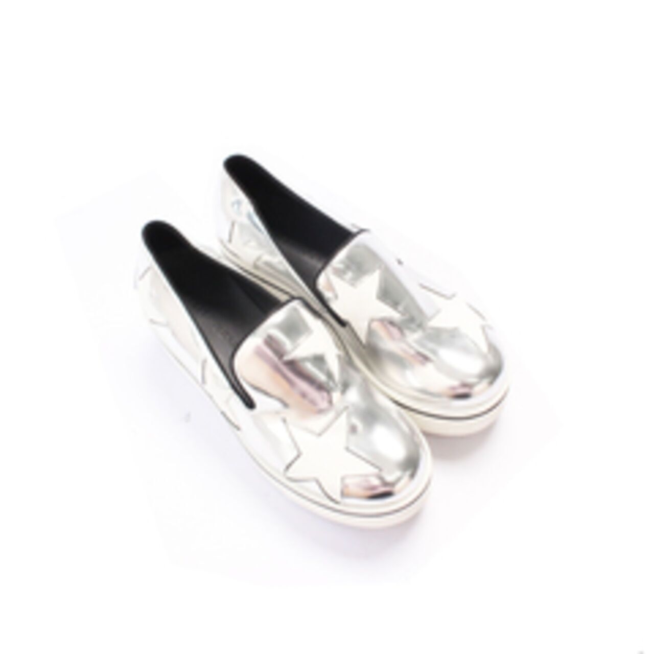 Stella McCarney Silver Star Platform Binx Sneakers In Metallic Sneakers