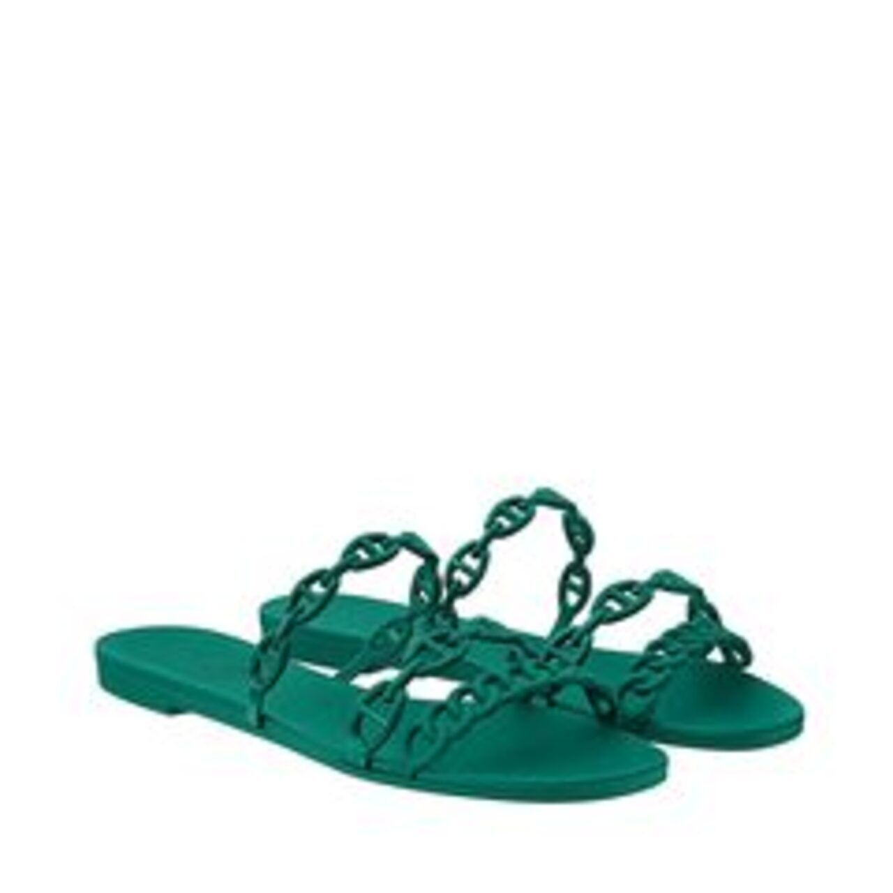Hermes Jelly Rivage Green Sandals