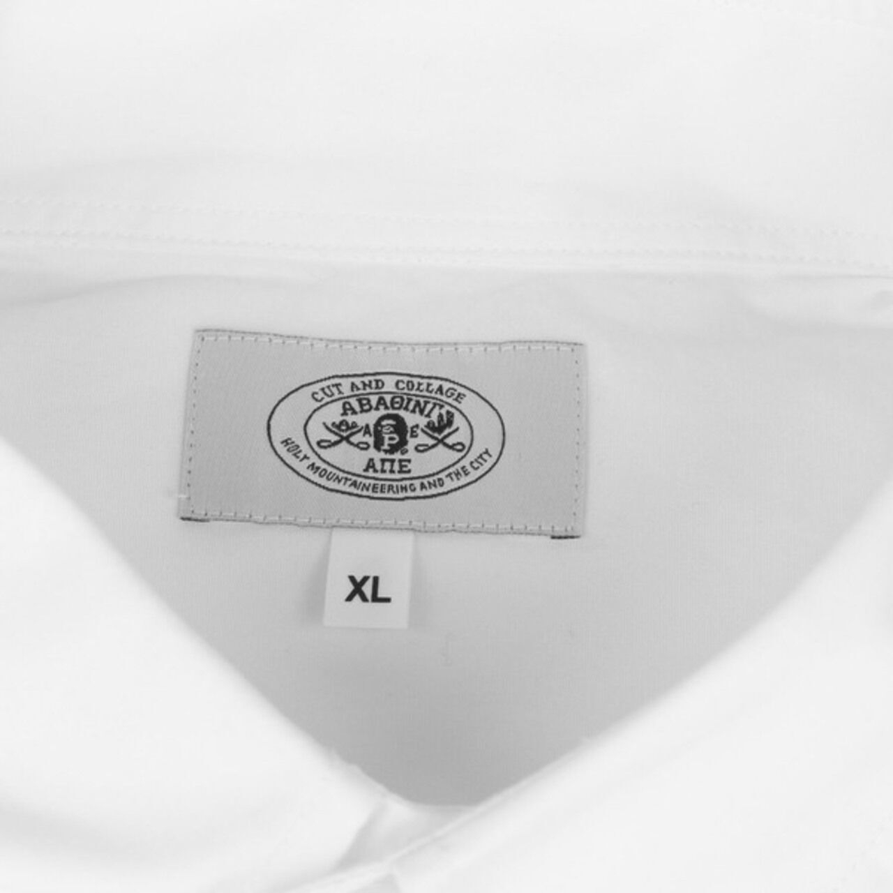 A Bathing Ape Shark Logo Shirt in White
